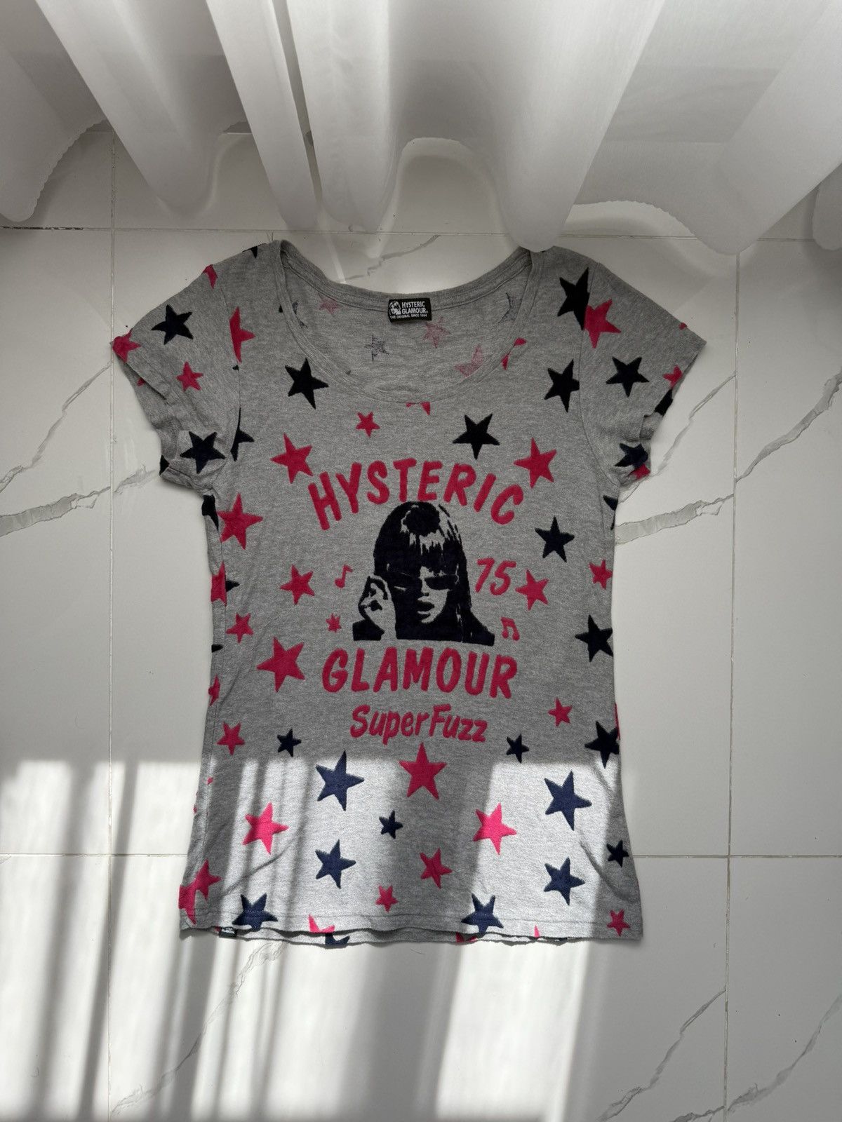 Hysteric Glamour HYSTERIC GLAMOUR SUPER FUZZ RARE STAR 75 Y2K TEE VINTAGE Size S / US 4 / IT 40 - 1 Thumbnail