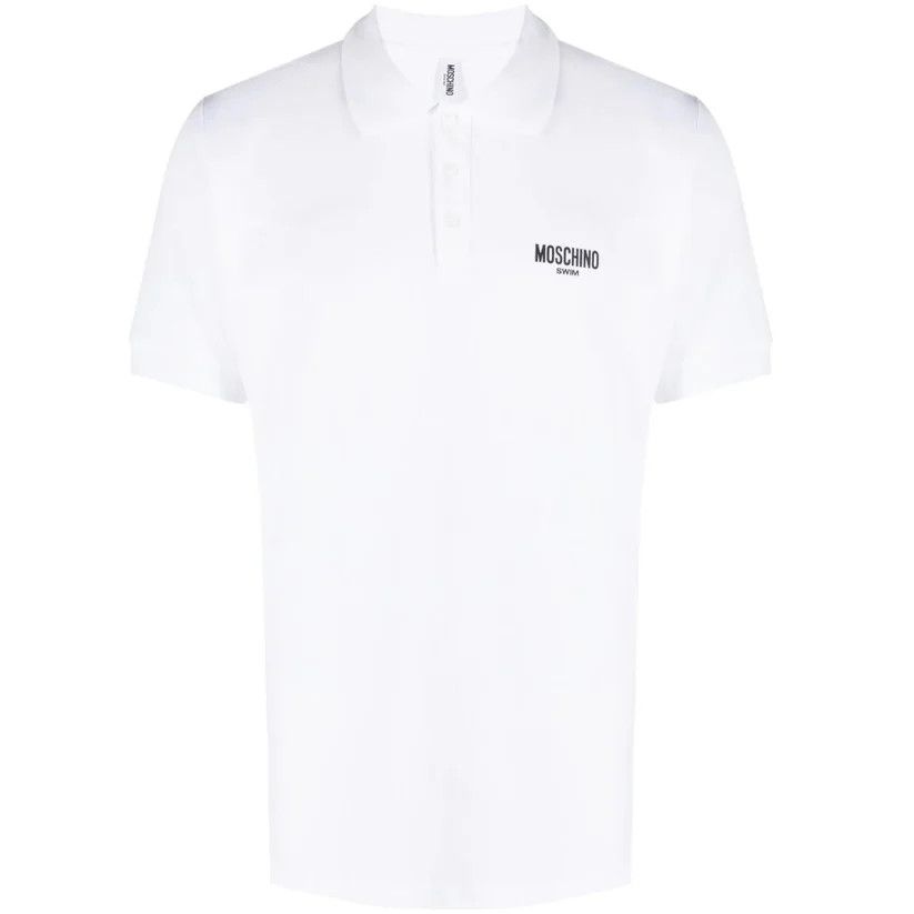Moschino o1y0225 Logo Polo Shirt in White Size US XXS / EU 40 - 1 Thumbnail