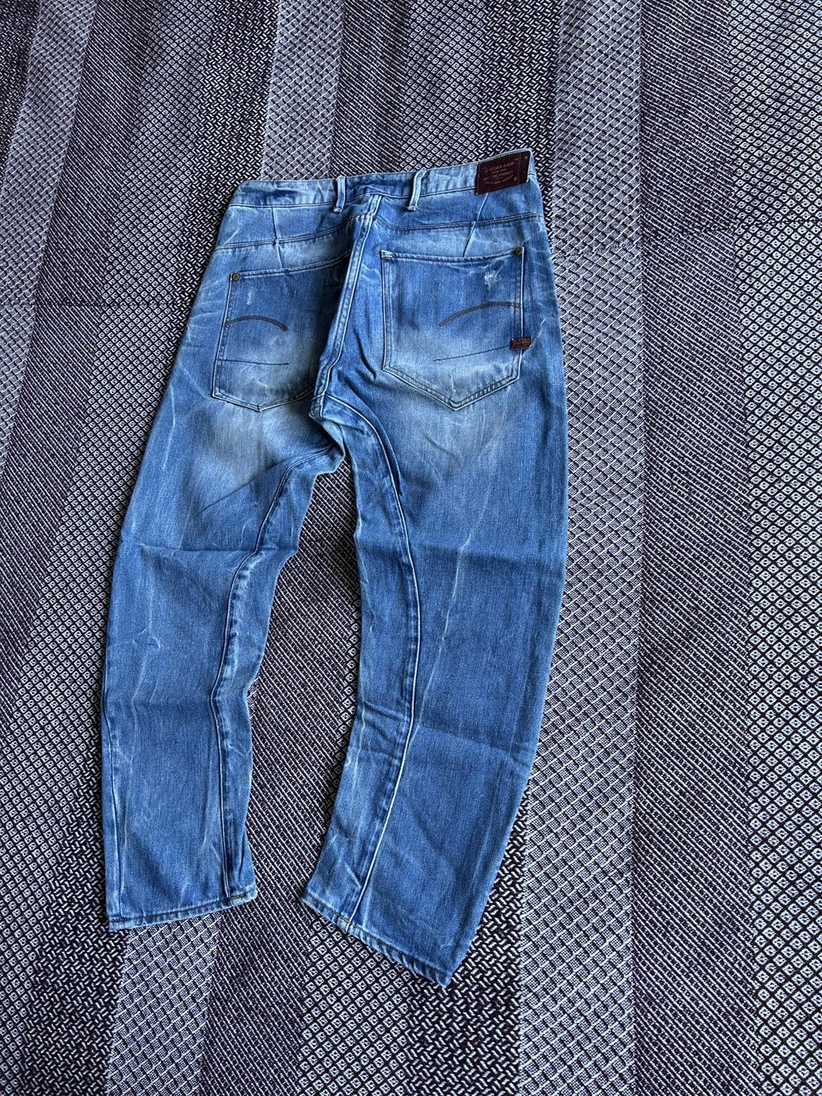 G-Star × Jean G-star Raw Type 3D Loose Tapered Denim Jeans Washed Sz 28x34 Size US 28 / EU 44 - 2 Thumbnail