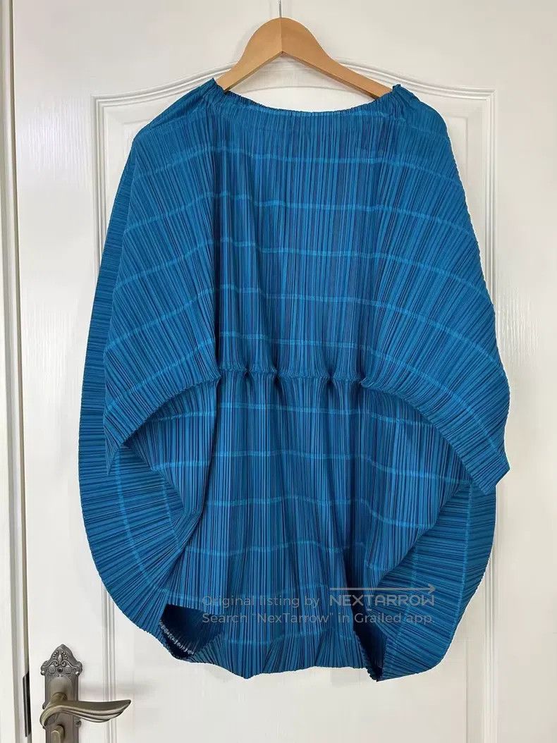 Issey Miyake Issey Miyake Blue Long Sleeve Size L / US 10 / IT 46 - 2 Thumbnail