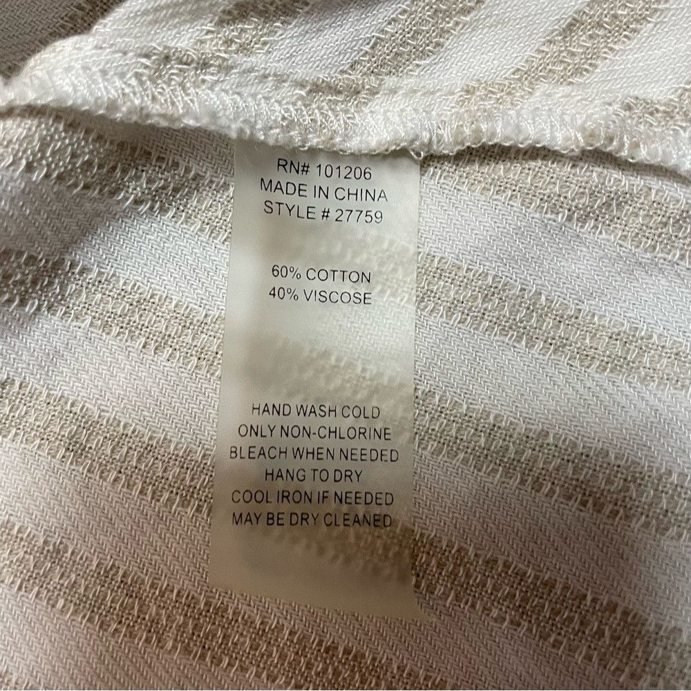 Other Soft Surroundings Standout Asymmetrical Striped Shirt Tunic Size L / US 10 / IT 46 - 8 Thumbnail