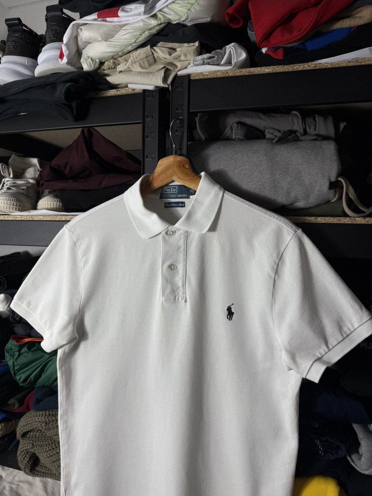 Polo Ralph Lauren Polo Ralph Lauren White Polo Shirt Vintage Pima Cotton M Size US M / EU 48-50 / 2 - 2 Thumbnail