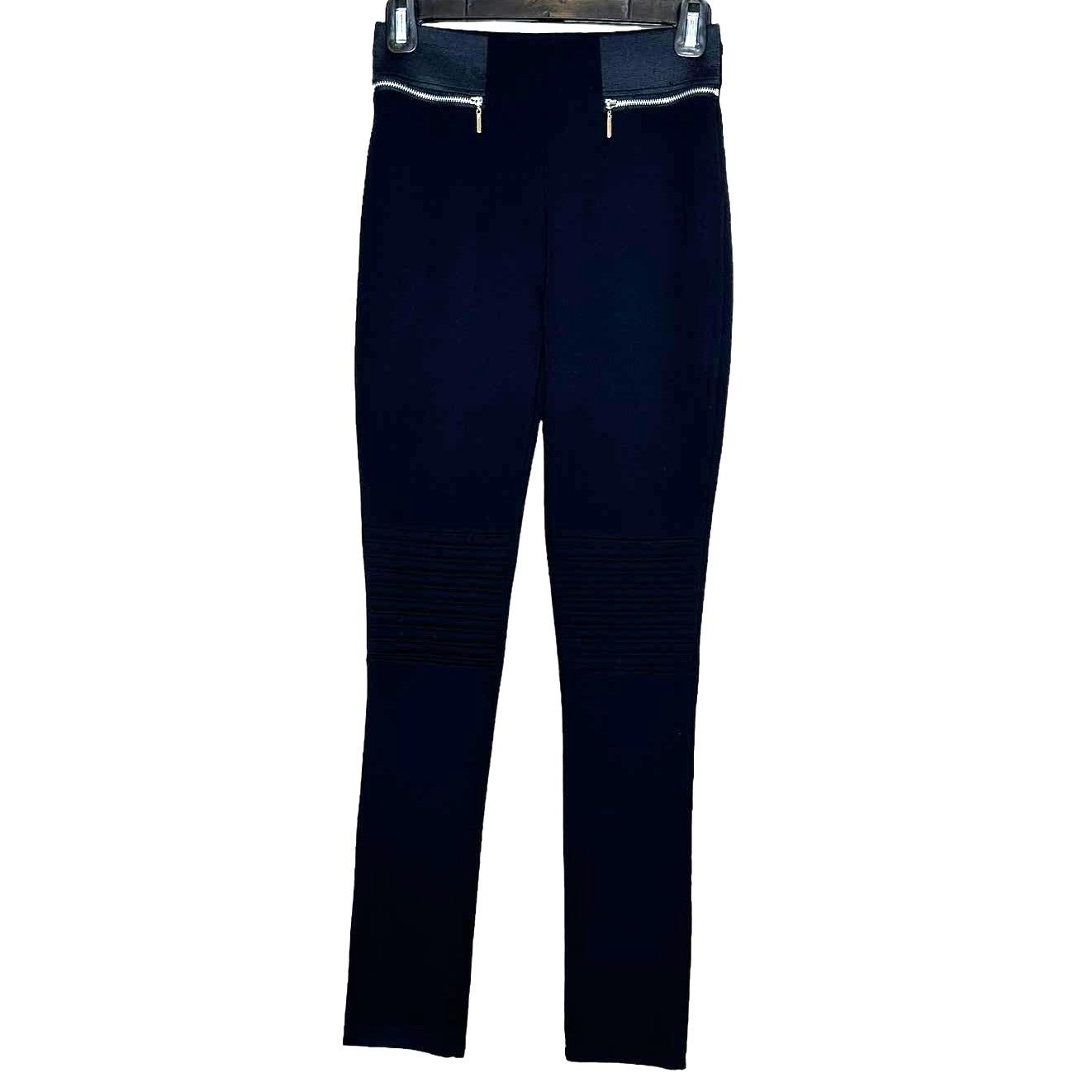 Zara Zara black moto pull on skinny pants size Small Size 28" / US 6 / IT 42 - 8 Thumbnail