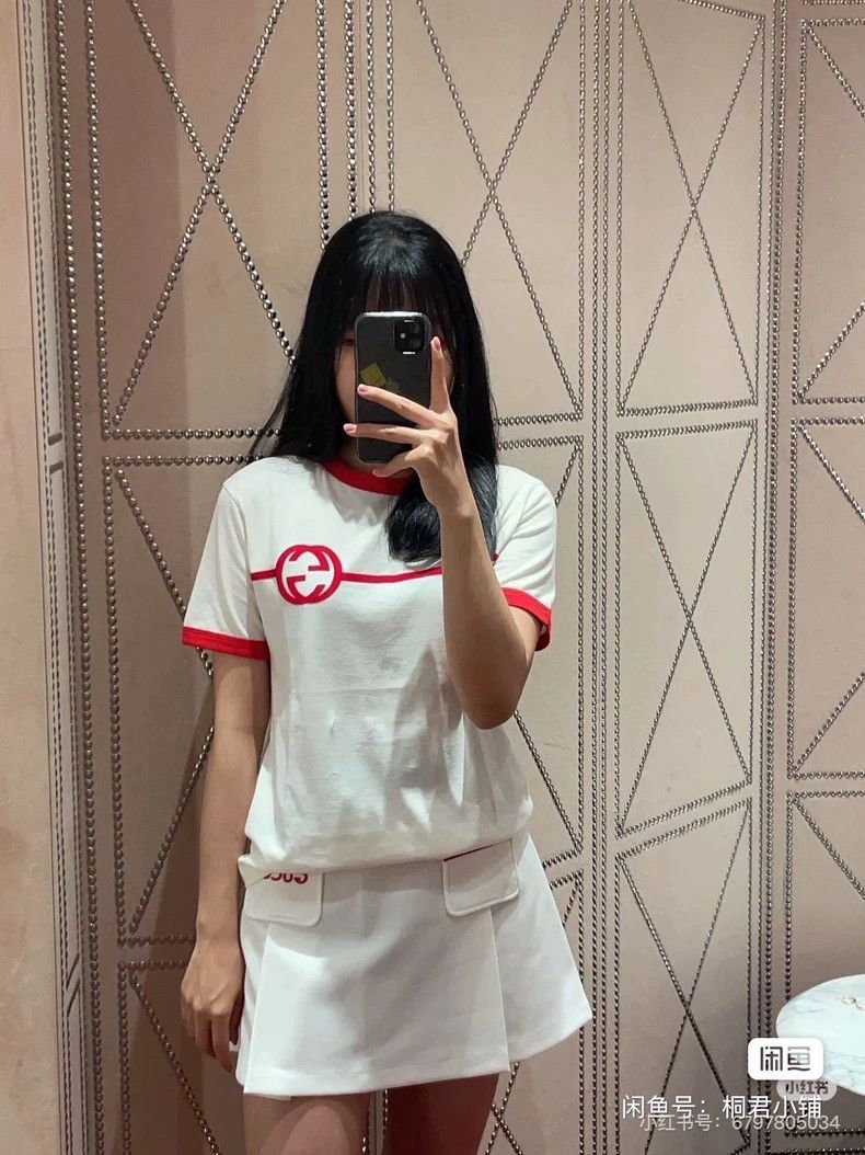 Gucci Gucci24ss new double GLogo women's short-sleeved T-shirt 25 Size XL / US 12-14 / IT 48-50 - 4 Thumbnail