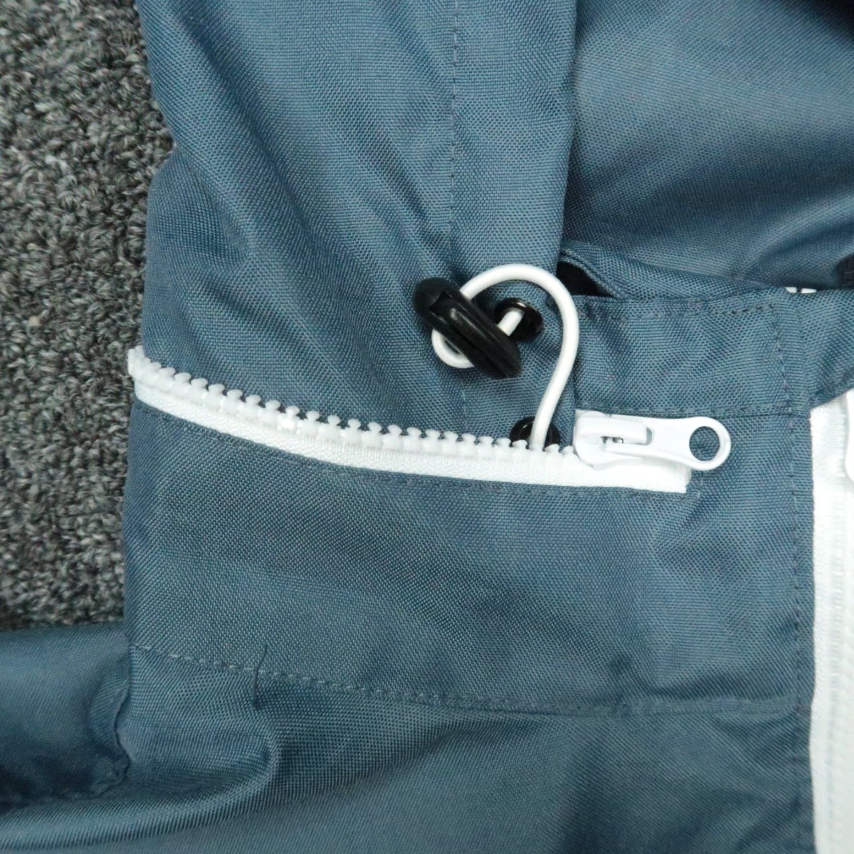 Vintage Huk Jacket Mens XL Blue Full Zip Hooded Windbreaker Pockets Size US XL / EU 56 / 4 - 4 Thumbnail