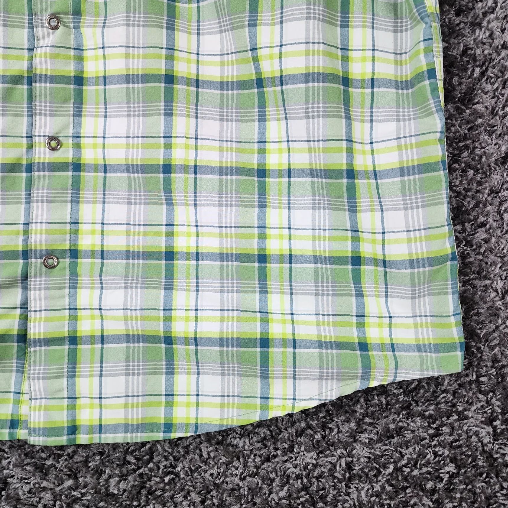 Vintage Magellan Outdoors Shirt Men XL Green Plaid Short Sleeve Button-Up Outdoor Comfort Fit Size US 36 / EU 52 - 2 Thumbnail