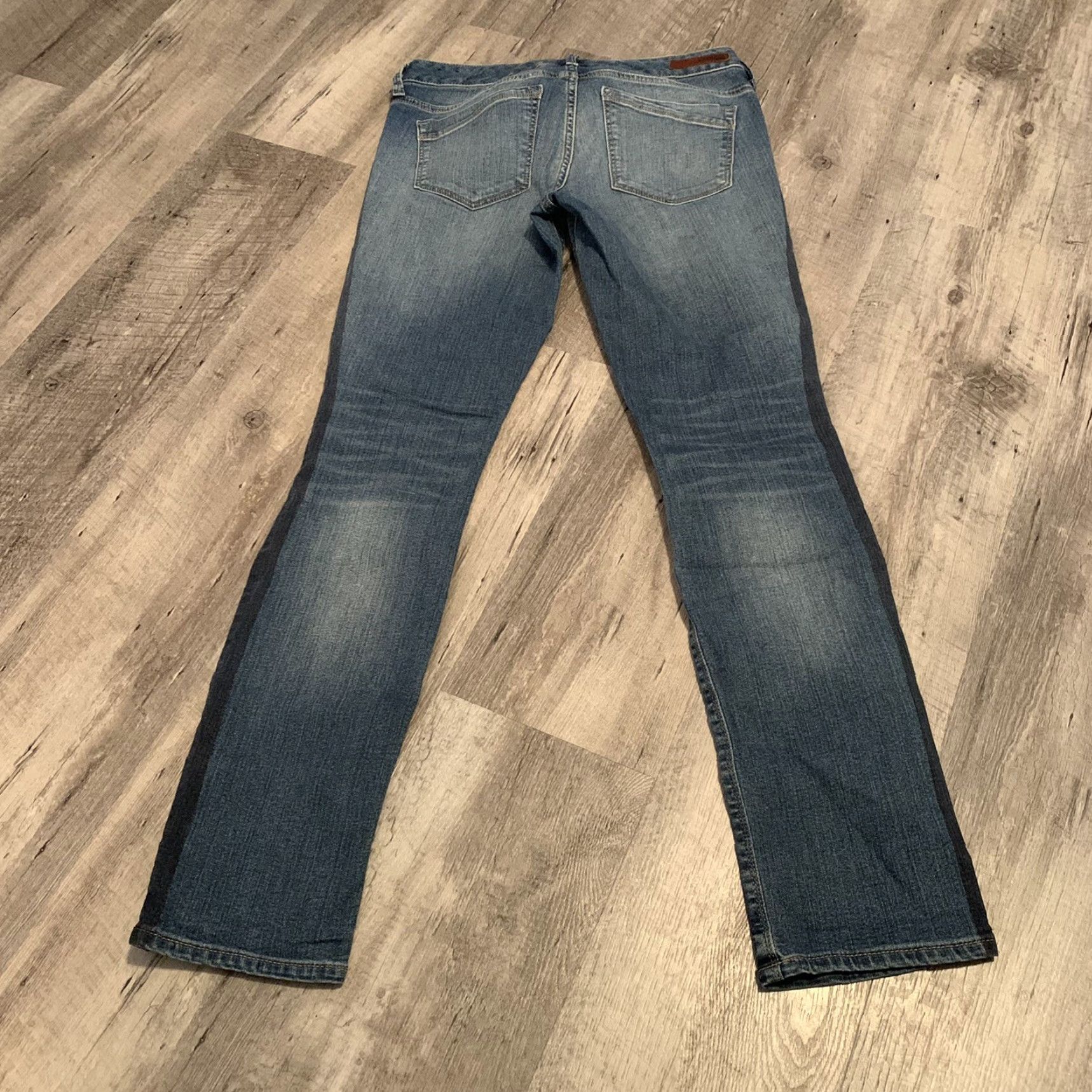 Express Express Jeans Womens 6 Stella Cropped Skinny Low Rise Medium Wash Side Stripe Size 28" / US 6 / IT 42 - 5 Thumbnail