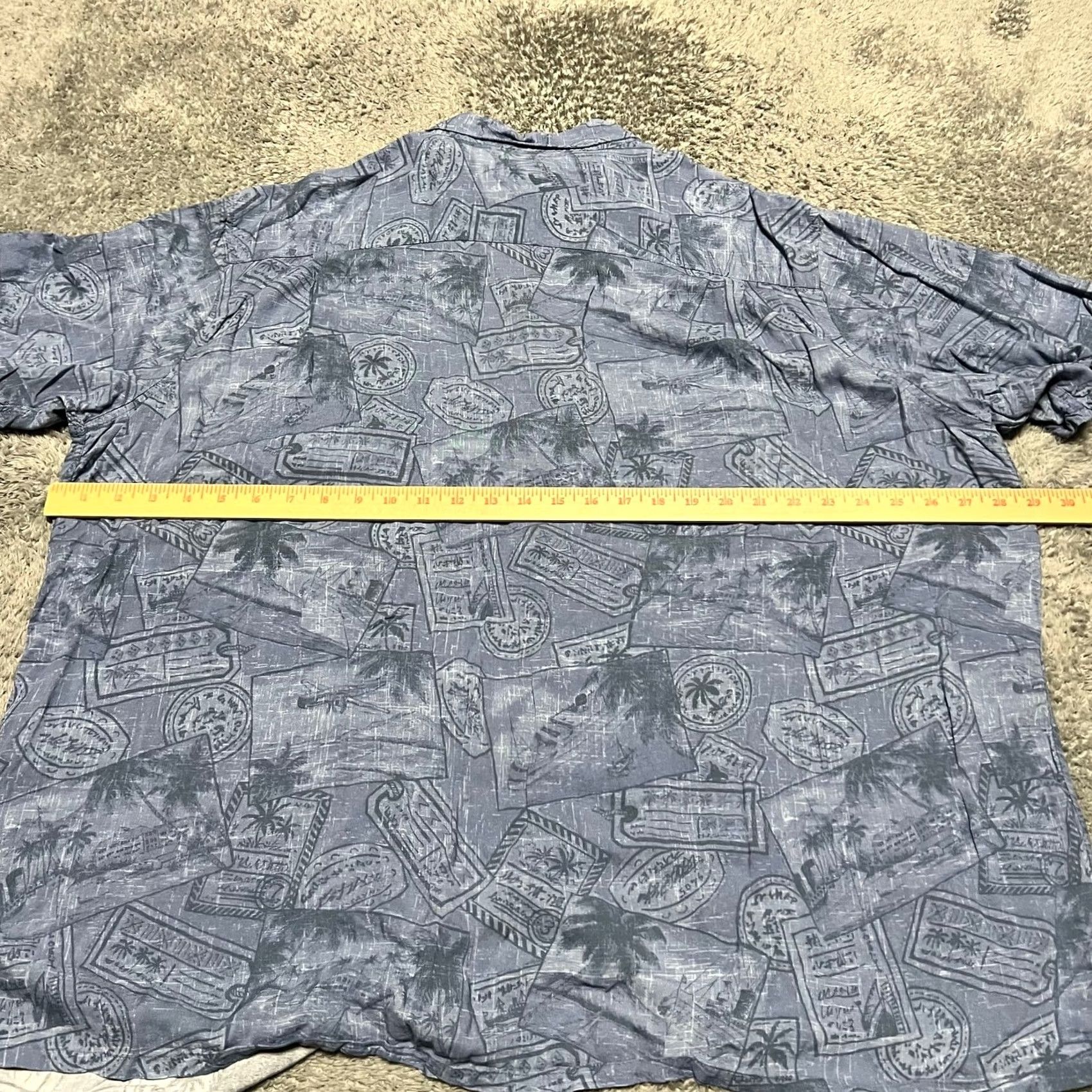 Vintage Batik Bay Hawaiian Shirt Mens 3XB Blue Floral Button Up Short Sleeve Rayon Size US XXL / EU 58 / 5 - 4 Thumbnail