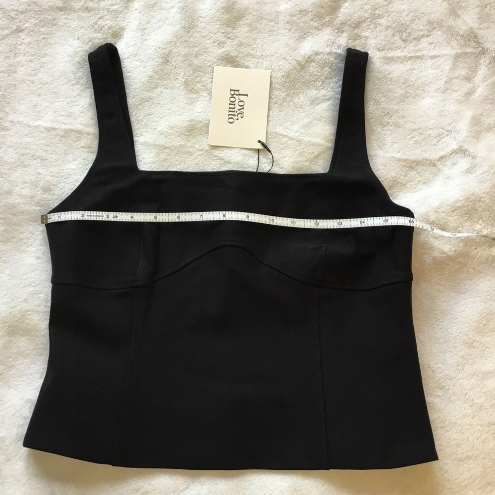 Other Love Bonito Black Tanalyn Square Neck Bustier Top Size M / US 6-8 / IT 42-44 - 12 Thumbnail
