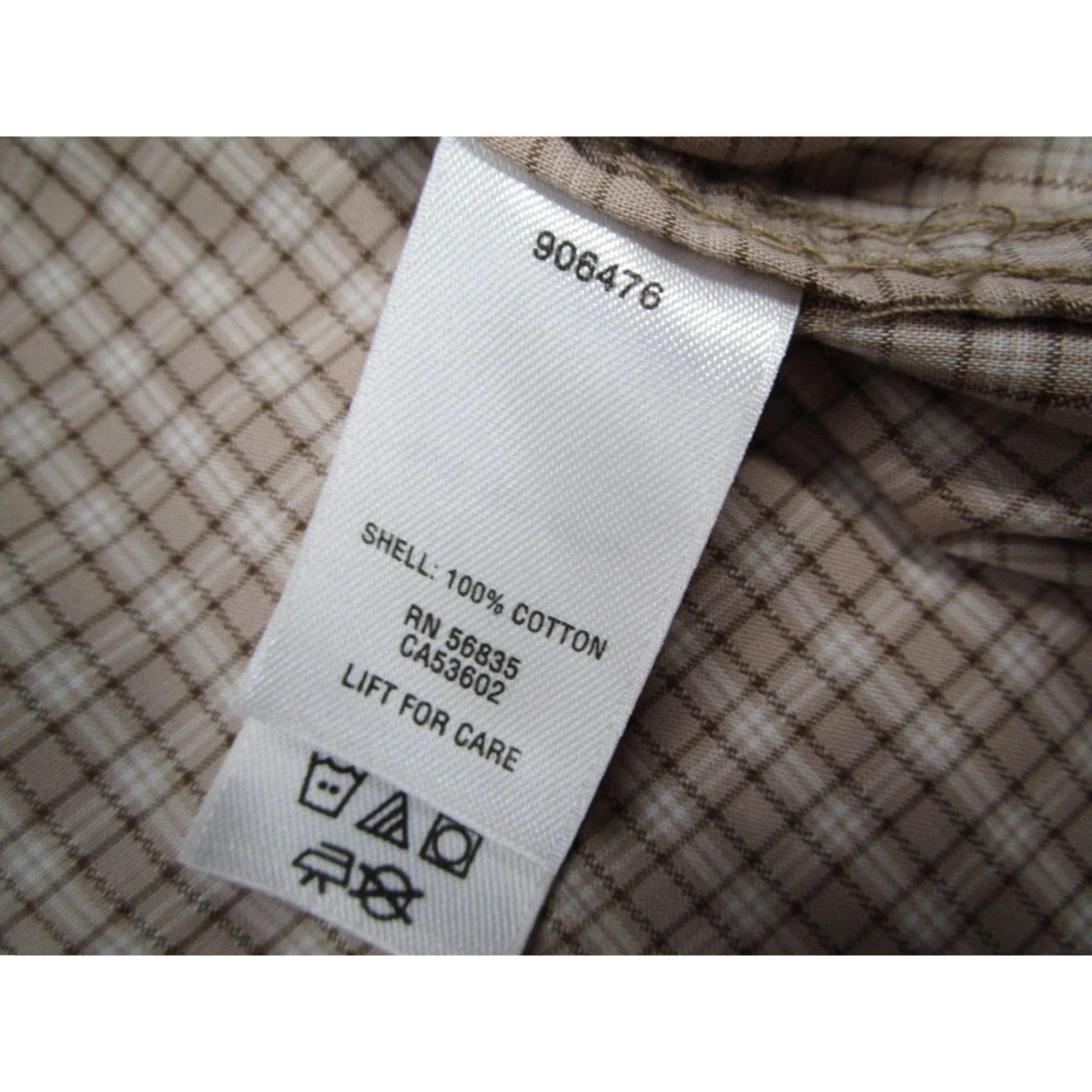 Vintage Cabelas Shirt Mens Large Beige Check Button Up Long Sleeve Work Hike Fish Safari Size US L / EU 52-54 / 3 - 4 Thumbnail