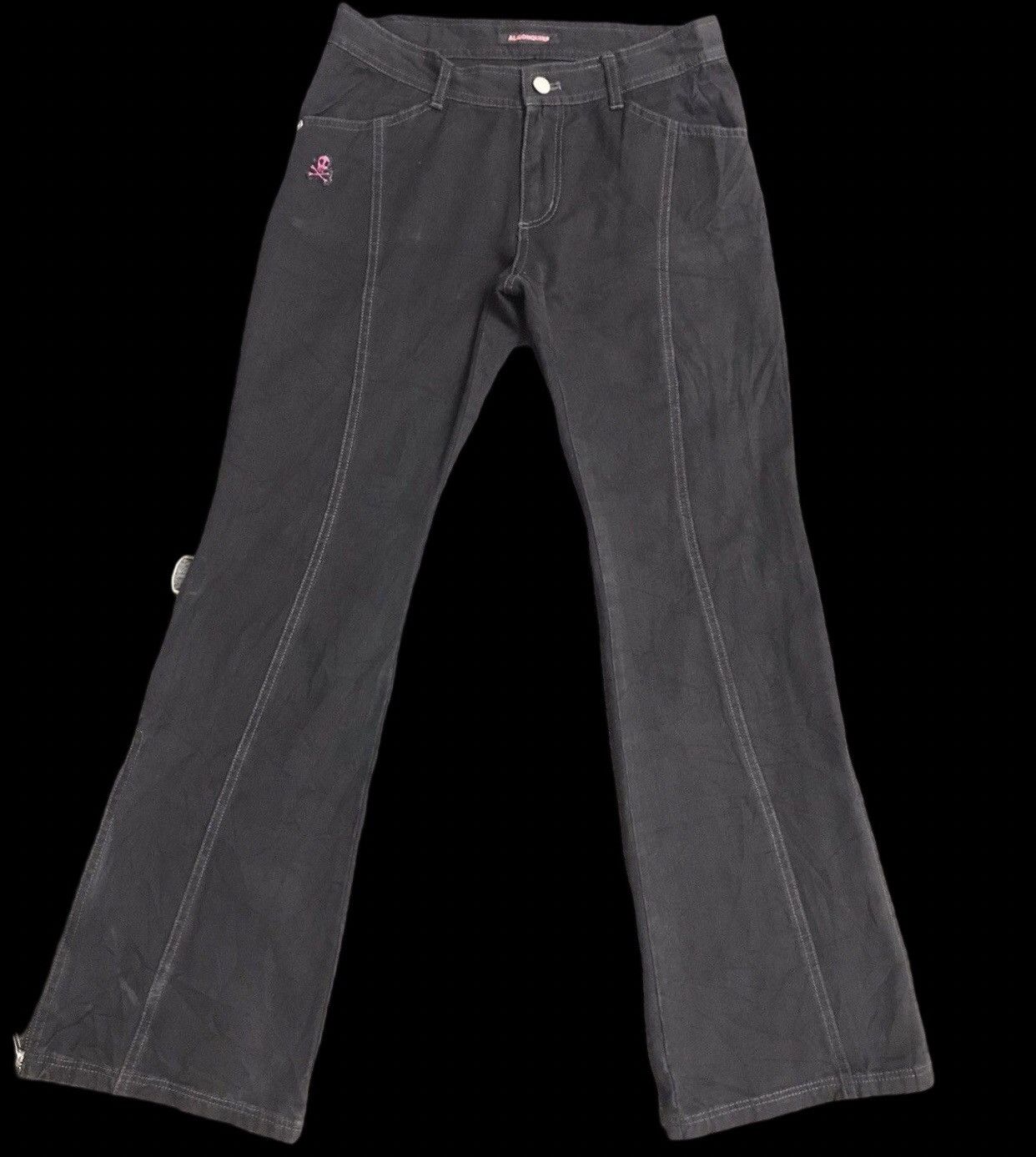 Japanese Brand Flare Seditionaries ALGONQUINS Street Brand Punk Pant Size 28" / US 6 / IT 42 - 2 Thumbnail