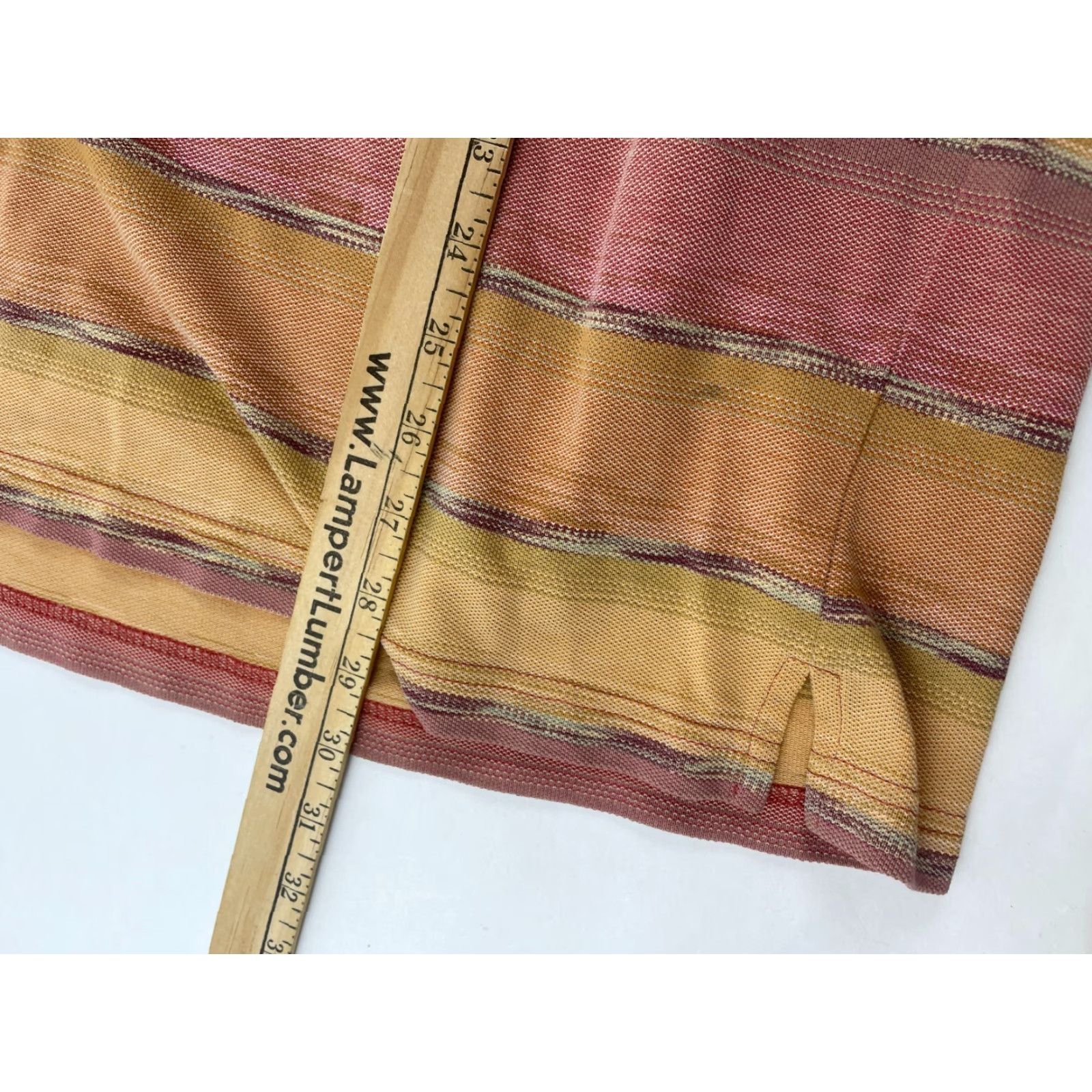 Van Heusen Van Heusen Polo Shirt Men XL Red & Tan Color Blocks Striped Short Sleeve Polo Shirt - Men’s Casual Golf Authentic Size US XL / EU 56 / 4 - 5 Thumbnail