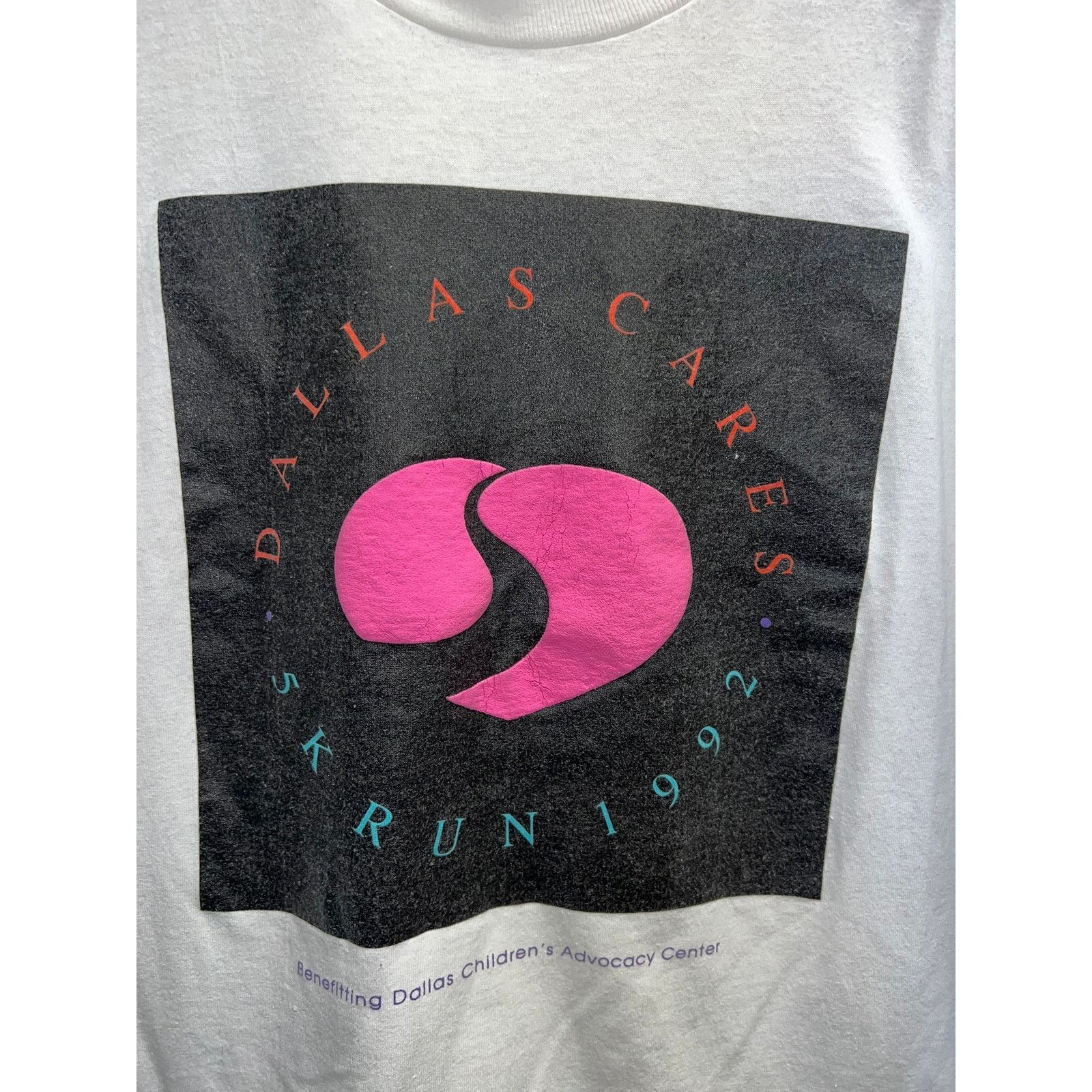 Hanes Vintage Dallas Shirt Dallas Cares 5K Run 1992 Cheeto 90s XL Size US XL / EU 56 / 4 - 2 Thumbnail