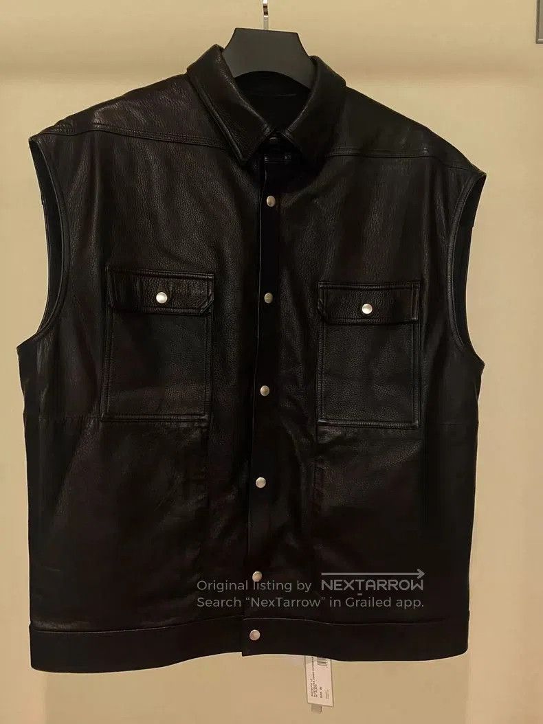 Rick Owens Rick Owens Lambskin Leather Vest. Size US L / EU 52-54 / 3 - 1 Thumbnail