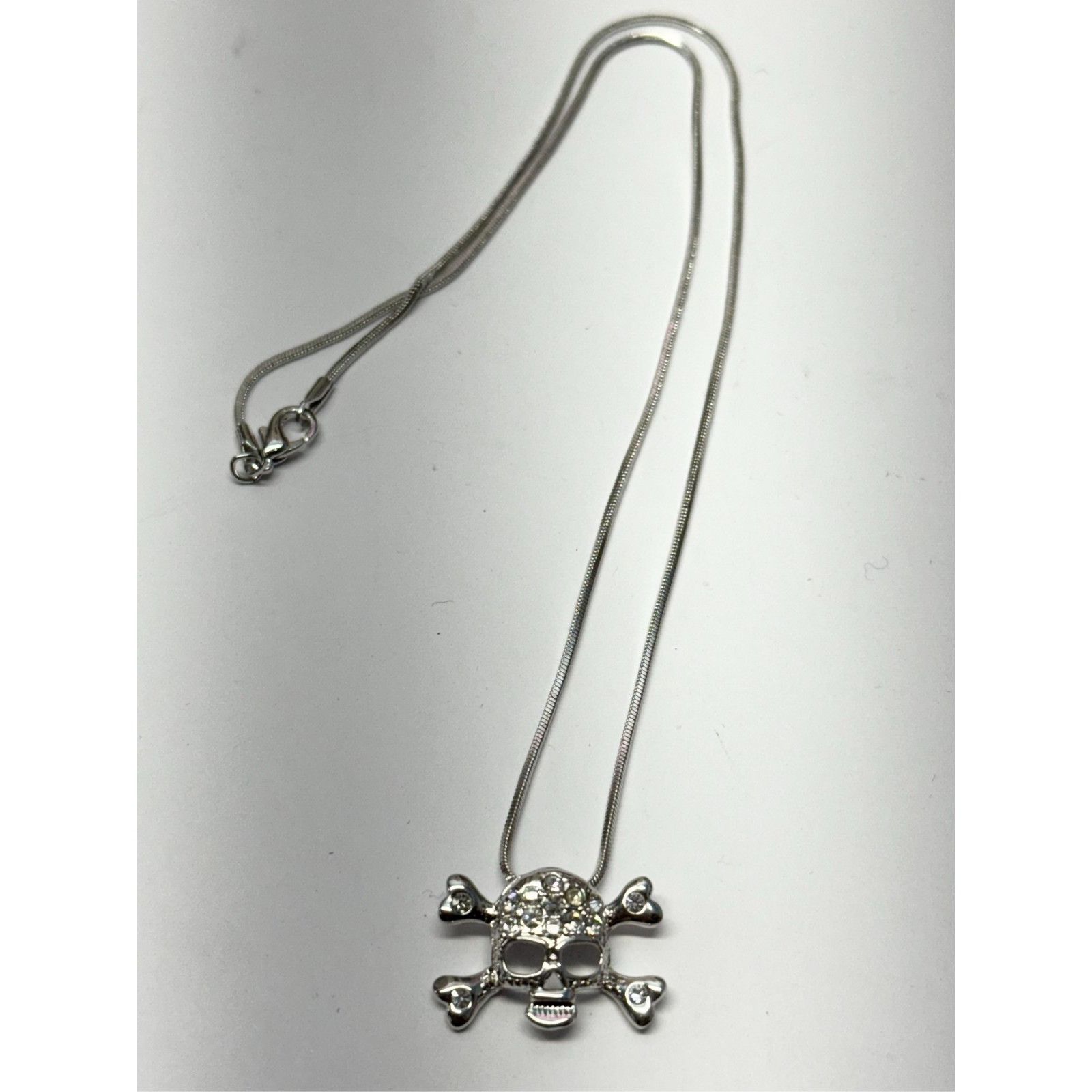 Other Vintage rhinestone skull and bone snake chain necklace Size ONE SIZE - 2 Thumbnail