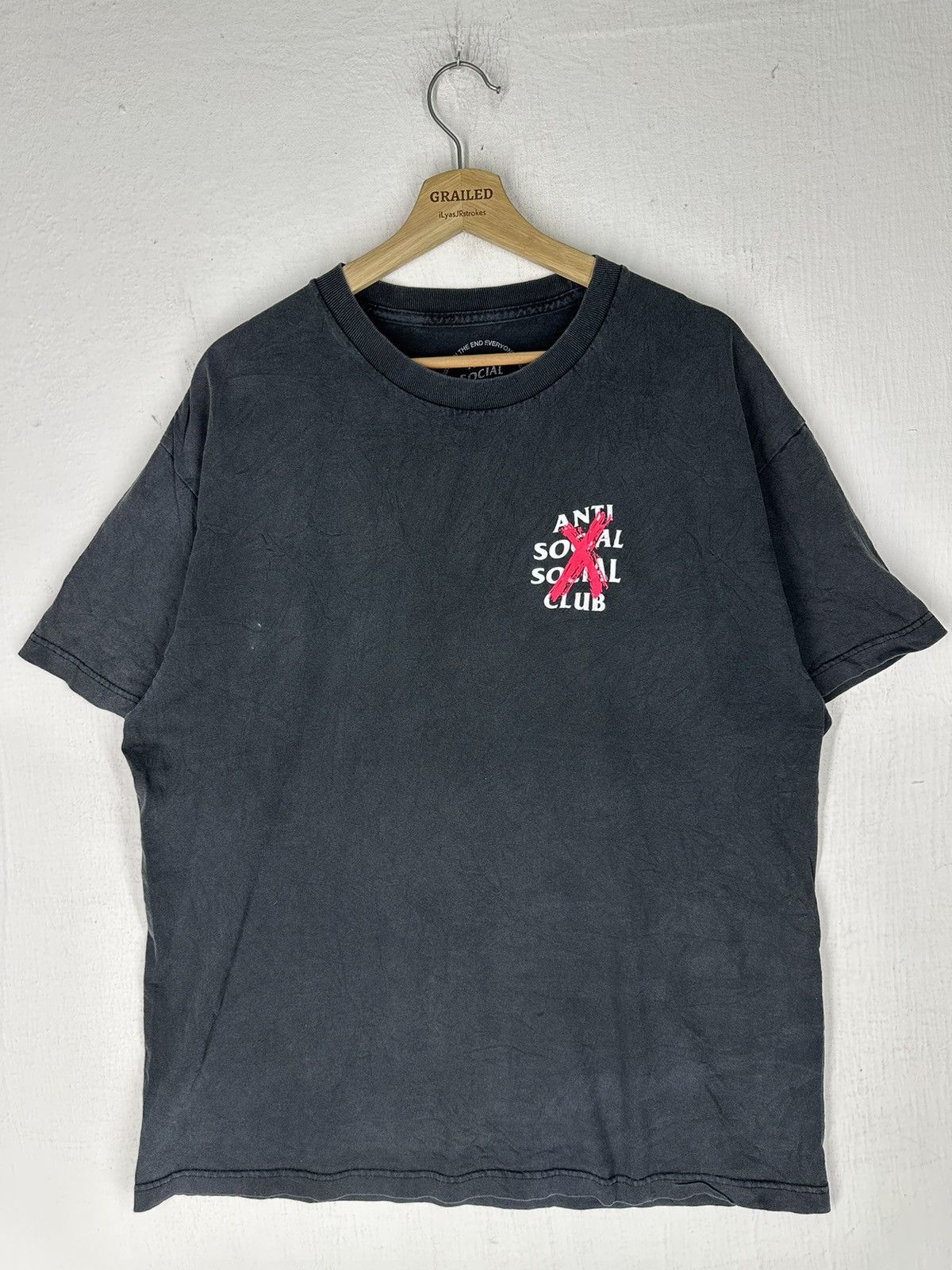 Anti Social Social Club Vintage ASSC Faded Shirt Tee Size US XL / EU 56 / 4 - 3 Thumbnail