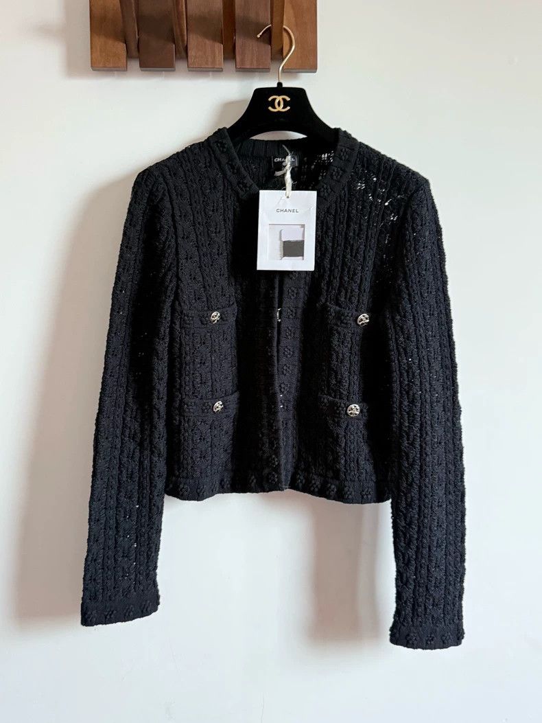 Chanel Chanel 24P new black stereoscopic Embossed flower knitted Size XS / US 0-2 / IT 36-38 - 1 Thumbnail
