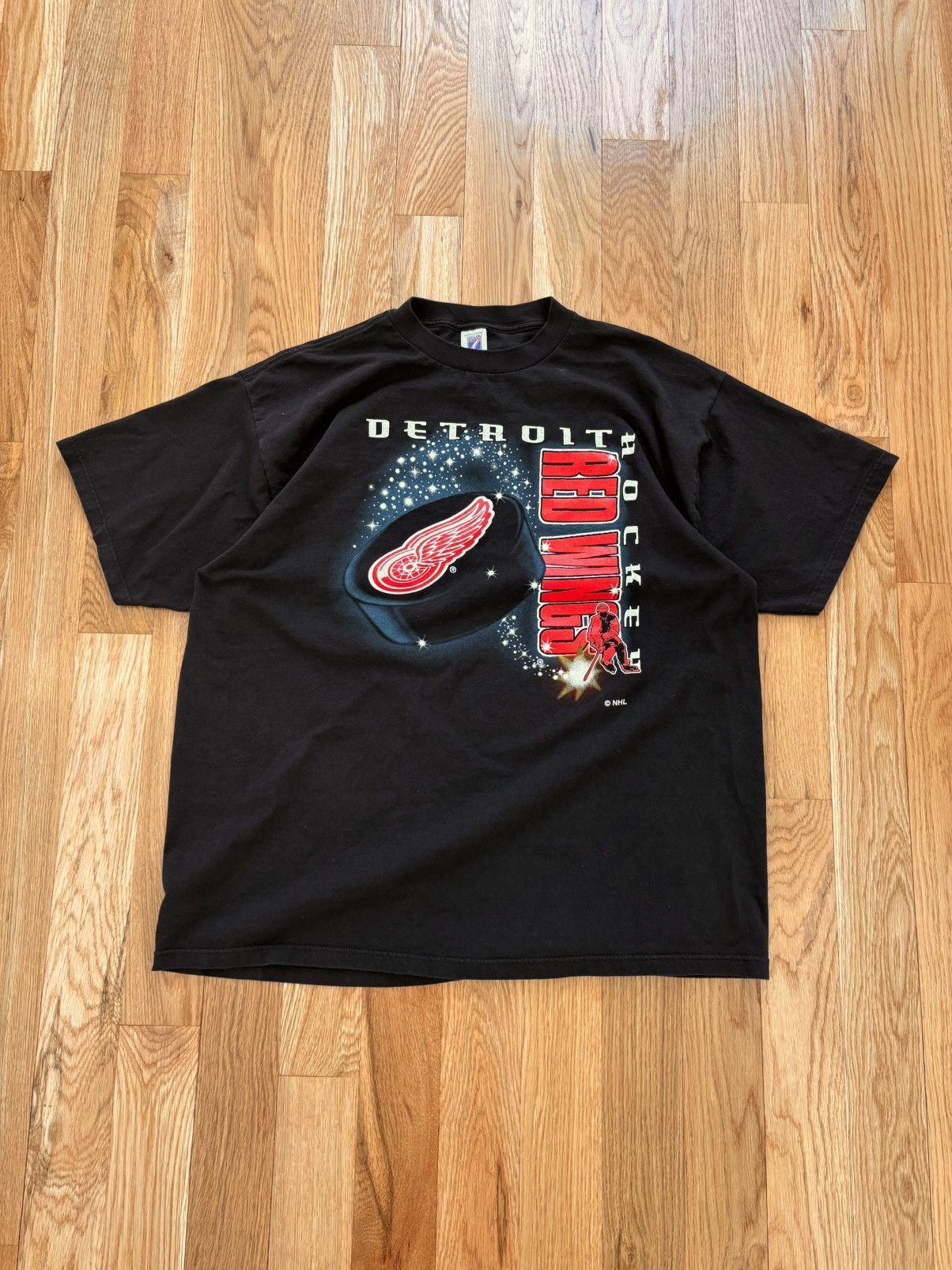 Logo 7 Detroit Red Wings NHL Logo 7 Vintage 90s Hockey T Shirt XL Size US XL / EU 56 / 4 - 1 Thumbnail