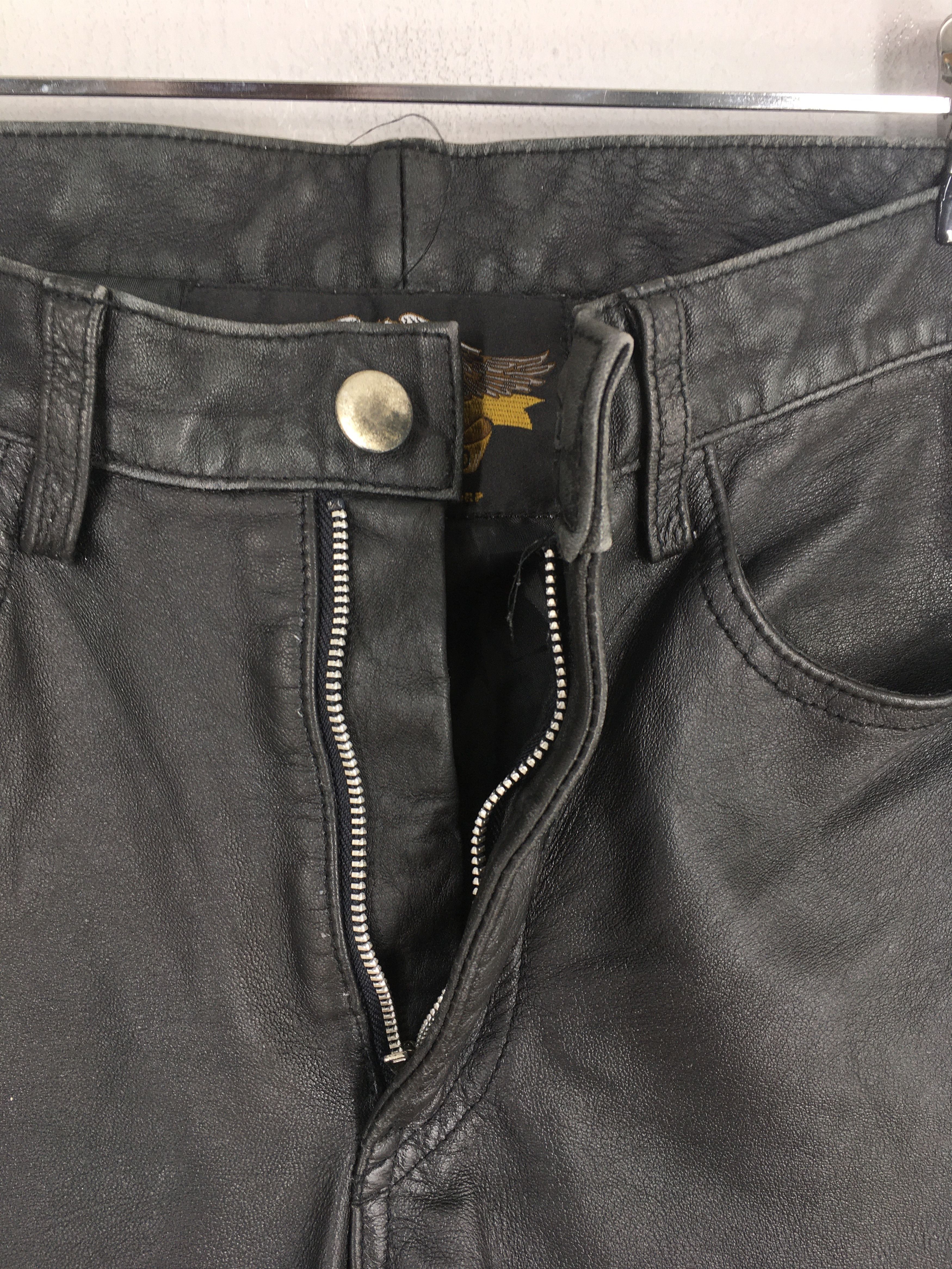 Harley Davidson Size 26x33 Vintage 90s Harley Davidson Leather Pants S1426 Size 26" / US 2 / IT 38 - 5 Thumbnail