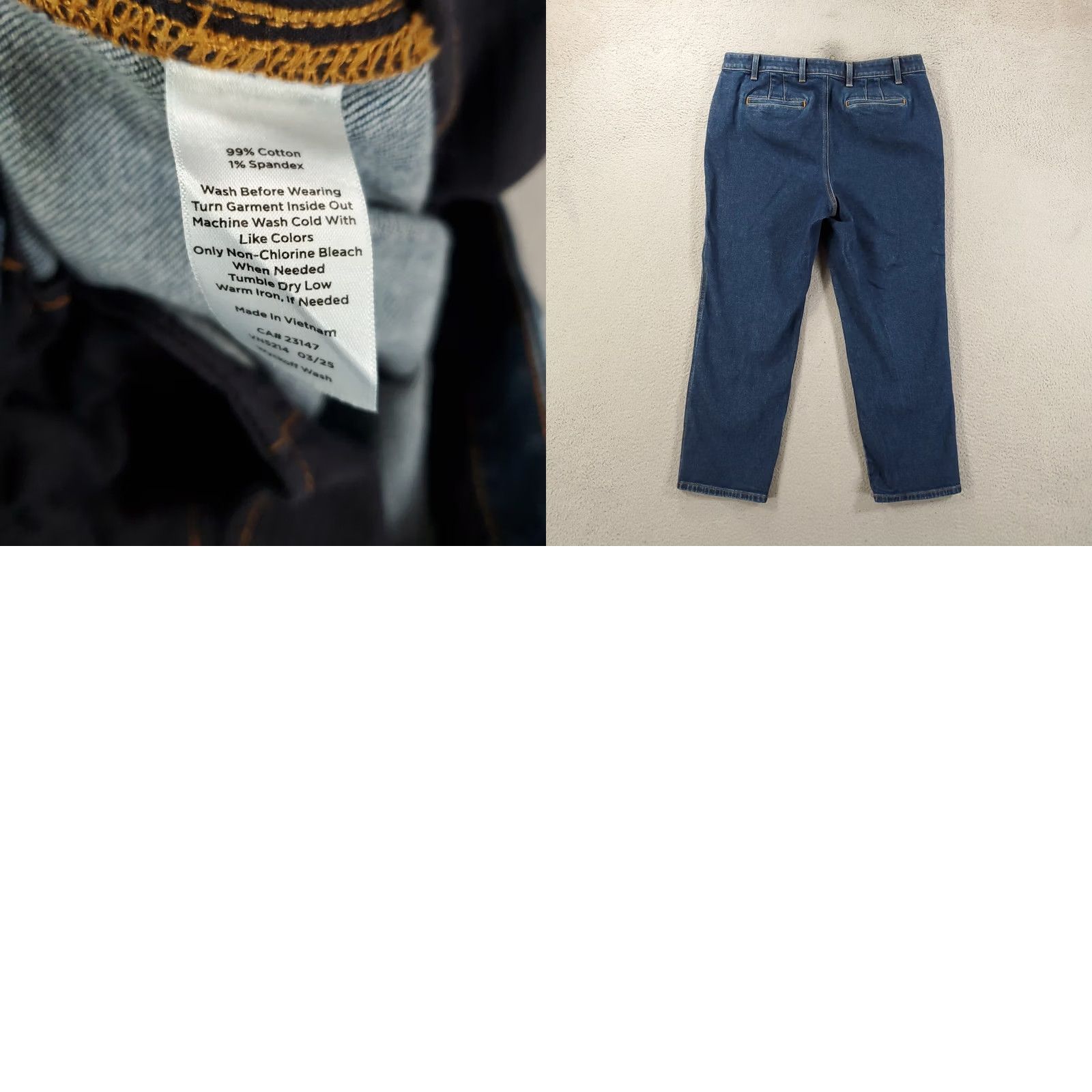 Talbots Talbots Slim Straight Ankle Jeans Womens Size 16 Dark Blue Wash Slimming Stretch Denim 5-Pocket Inseam 27in Size 38" / US 16 / IT 52 - 8 Thumbnail