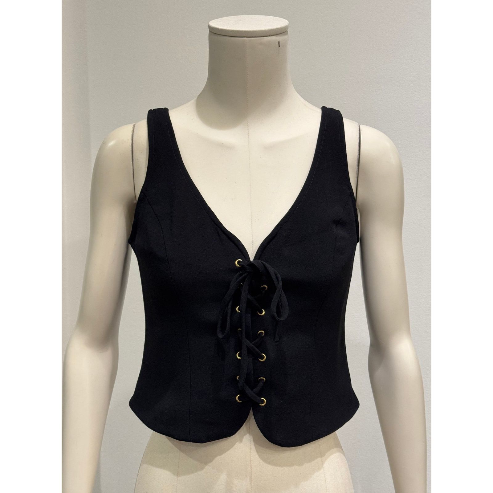 Moschino 1990s Moschino lace-up corseted top Size L / US 10 / IT 46 - 1 Thumbnail
