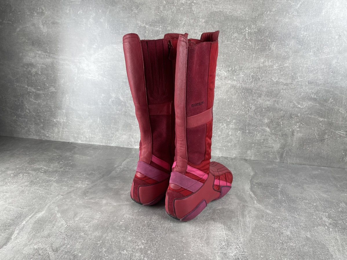 Diesel × Vintage Archive Diesel Y2K Vintage Square Zip Hi-Top Sneakers Boots Size US 10 / IT 40 - 4 Thumbnail