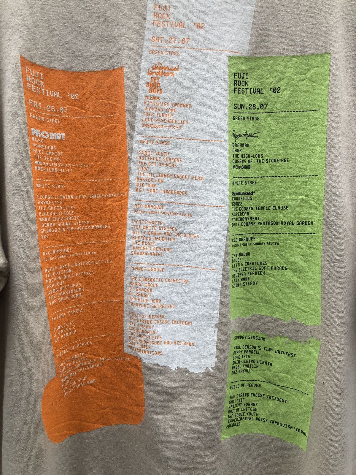 Band Tees × Vintage Vintage 2002 Fuji Rock Festival Tshirt Sonic Youth Prodigy Size US L / EU 52-54 / 3 - 4 Thumbnail