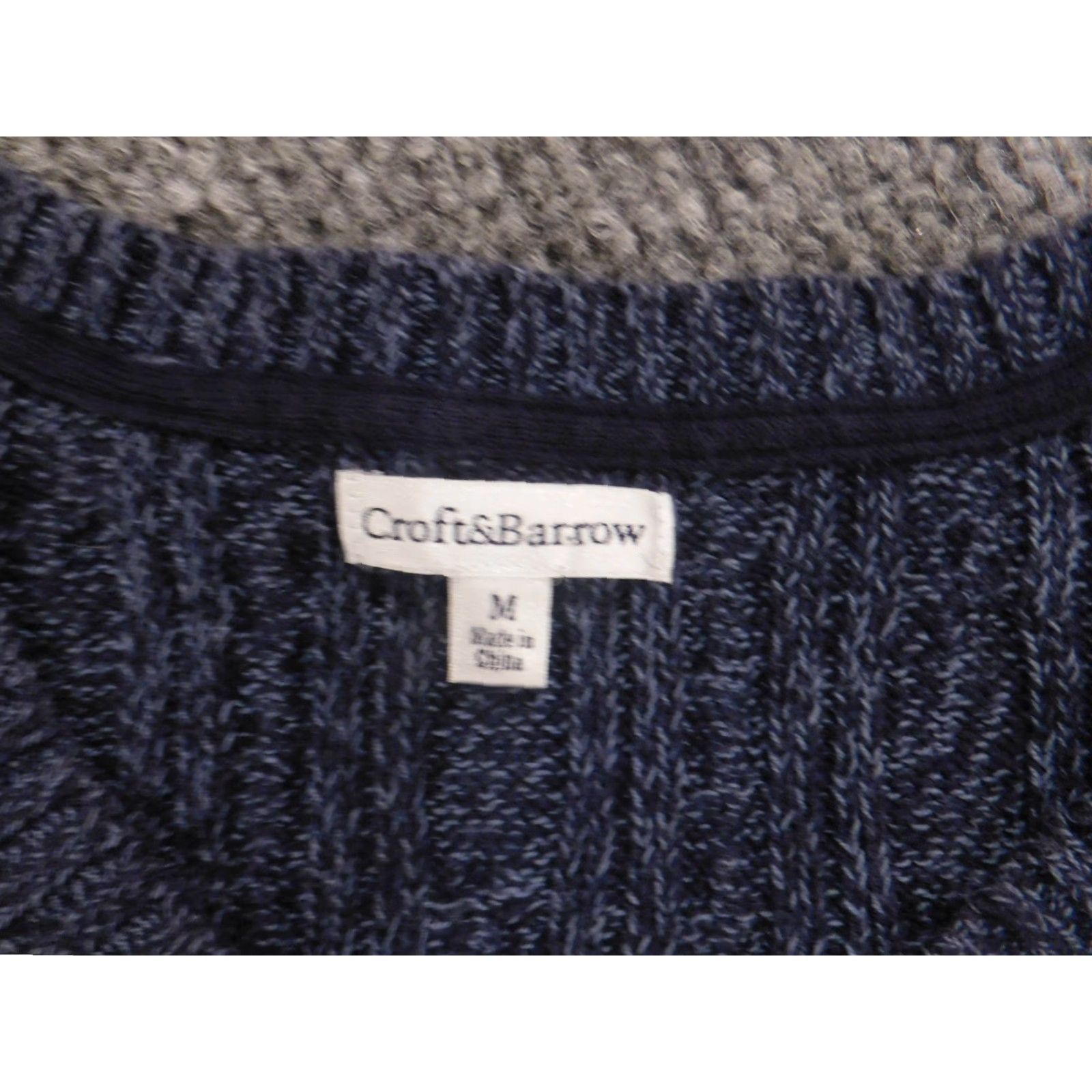 Croft & Barrow Croft & Barrow Womens Sweater Pullover Crew Neck Medium Blue Classic Knit Cotton Stretch Regular Sleeve Long Winter Casual Size M / US 6-8 / IT 42-44 - 4 Thumbnail