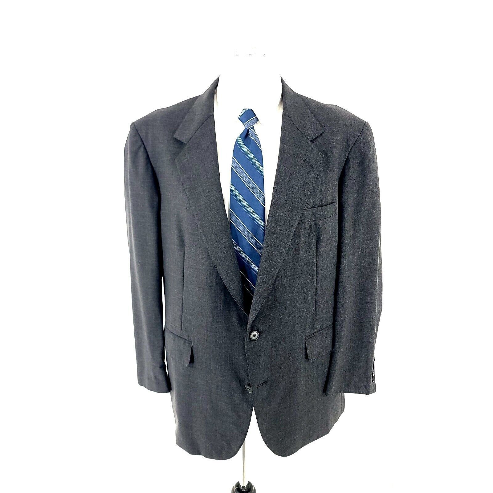 Southwick Bespoke Southwick Wool 2 Button Blazer 42R Gray Made In USA Size 42R - 4 Thumbnail