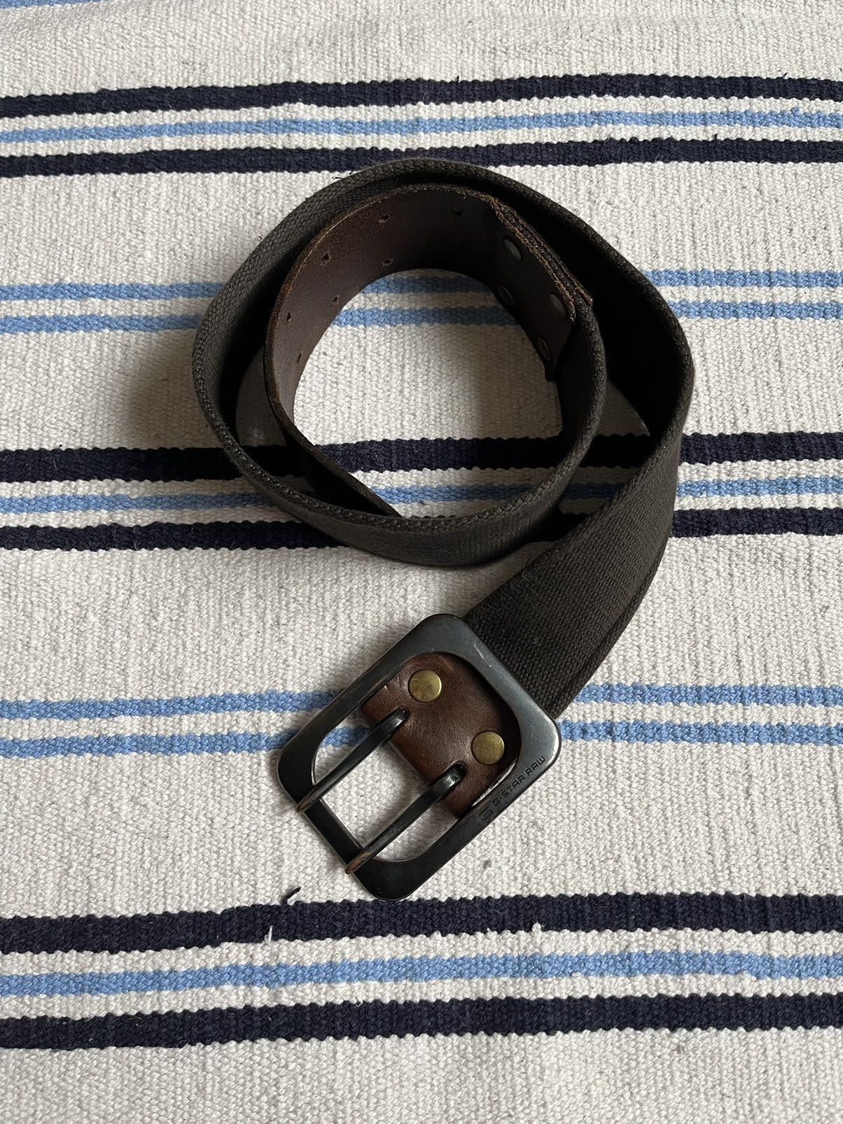 G-Star G-Star Raw Denim Cotton & Leather Double Mix GS Belt Size ONE SIZE - 1 Thumbnail