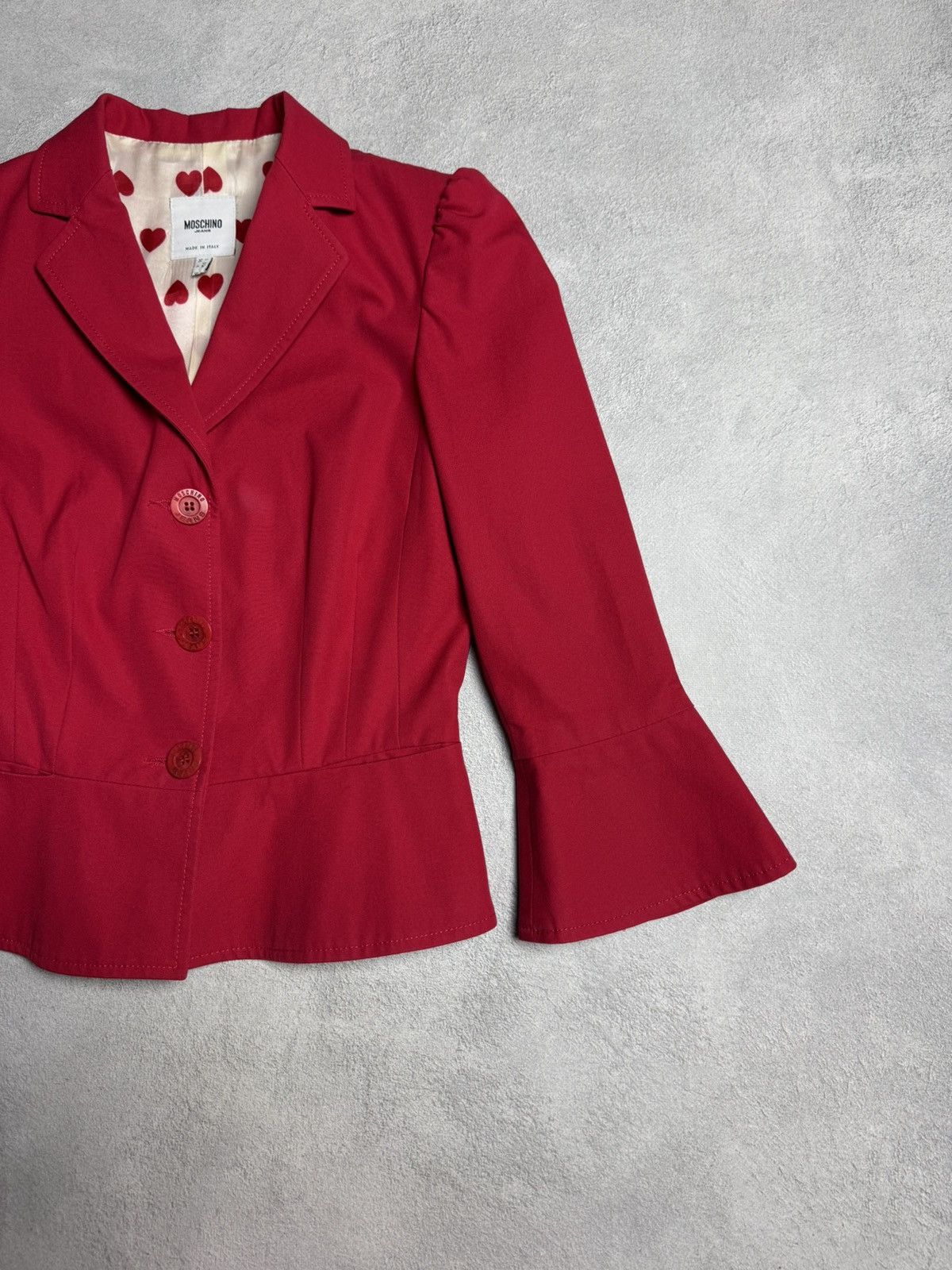 Moschino Moschino Jeans Red Cotton Blazer Jacket size US 4 UK 8 Size S / US 4 / IT 40 - 5 Thumbnail