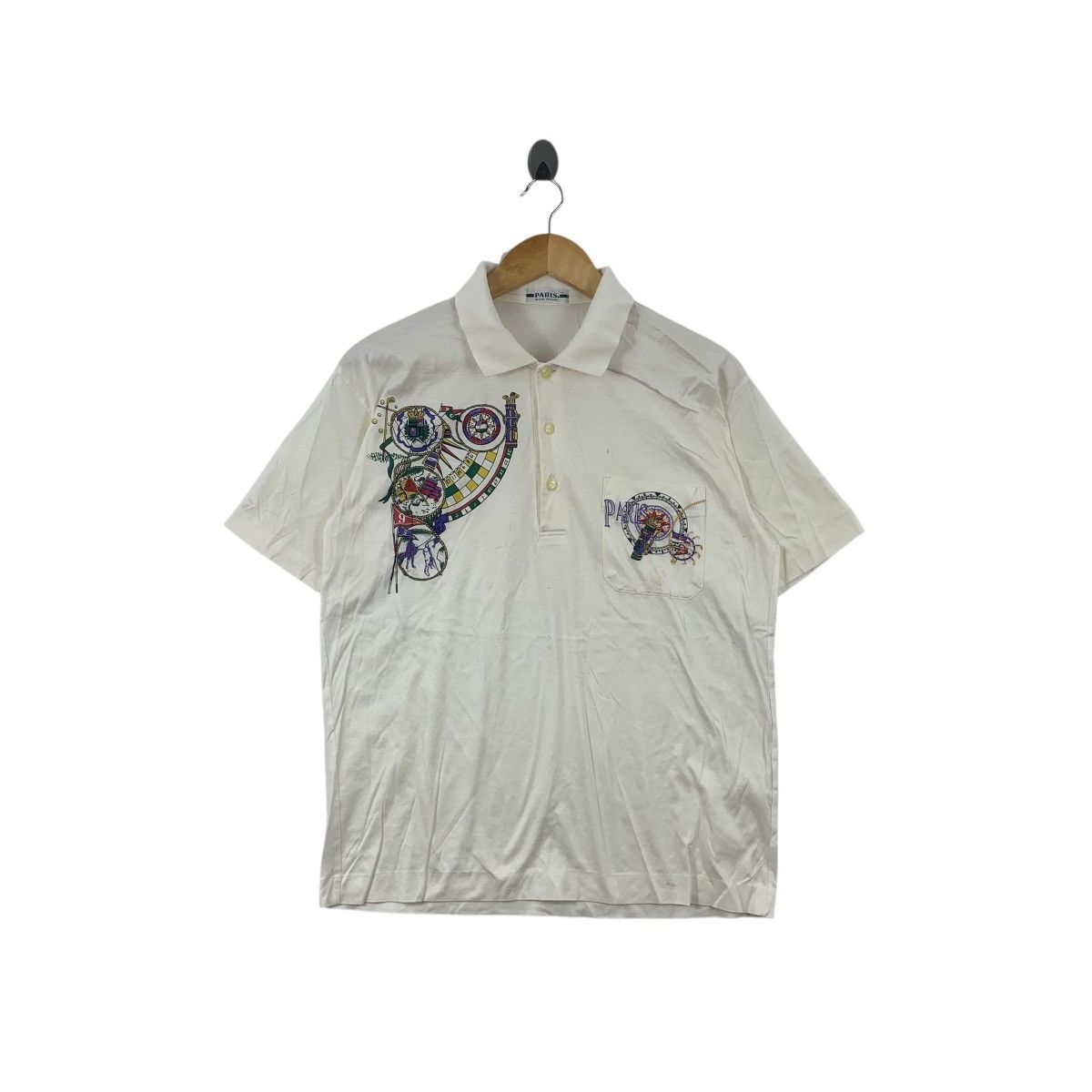 Vintage Vintage PARIS RESORT FASHION Golf Course Polo Tee Shirt Top Size US L / EU 52-54 / 3 - 1 Thumbnail