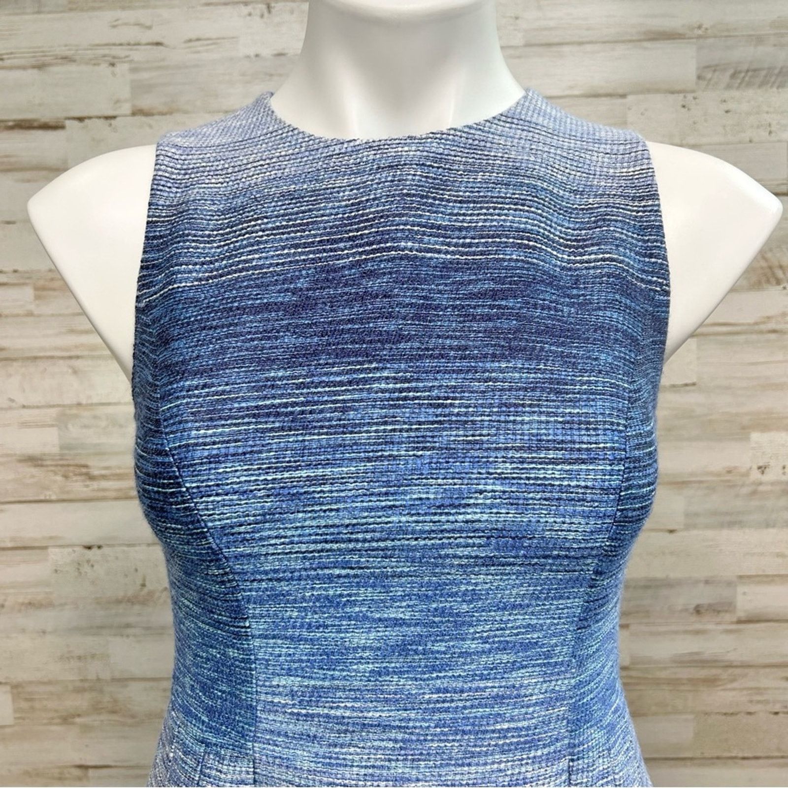 REVOLVE Shoshanna Revolve Helena Ombre Tweed Dress Sz 0 Blue Pockets Size XS / US 0-2 / IT 36-38 - 3 Thumbnail