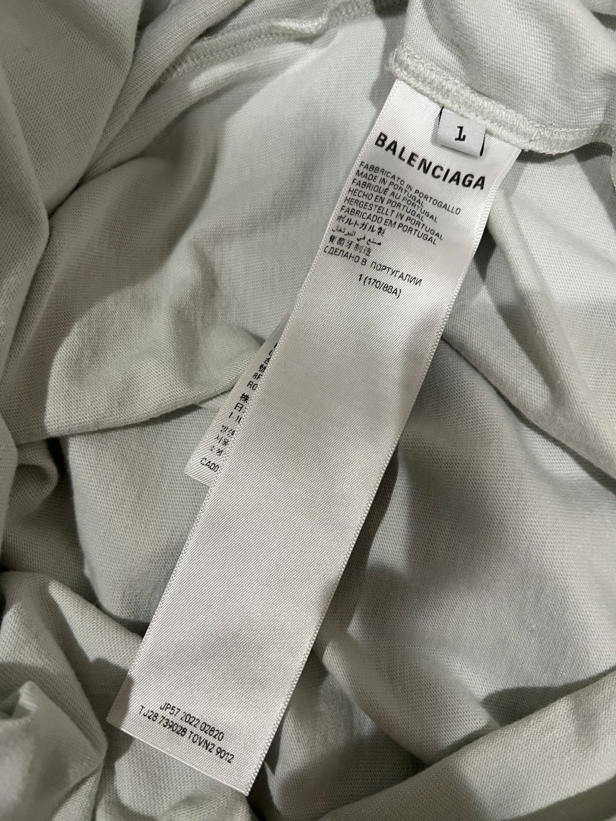 Balenciaga SU23 “Mud Show” Skater Distressed Oversized Tee (1) Size US S / EU 44-46 / 1 - 8 Thumbnail