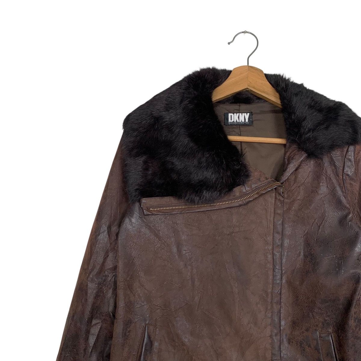 DKNY DKNY Rabbit Fur Shawl Asymmetrical Jacket #2765-C125 Size S / US 4 / IT 40 - 3 Thumbnail