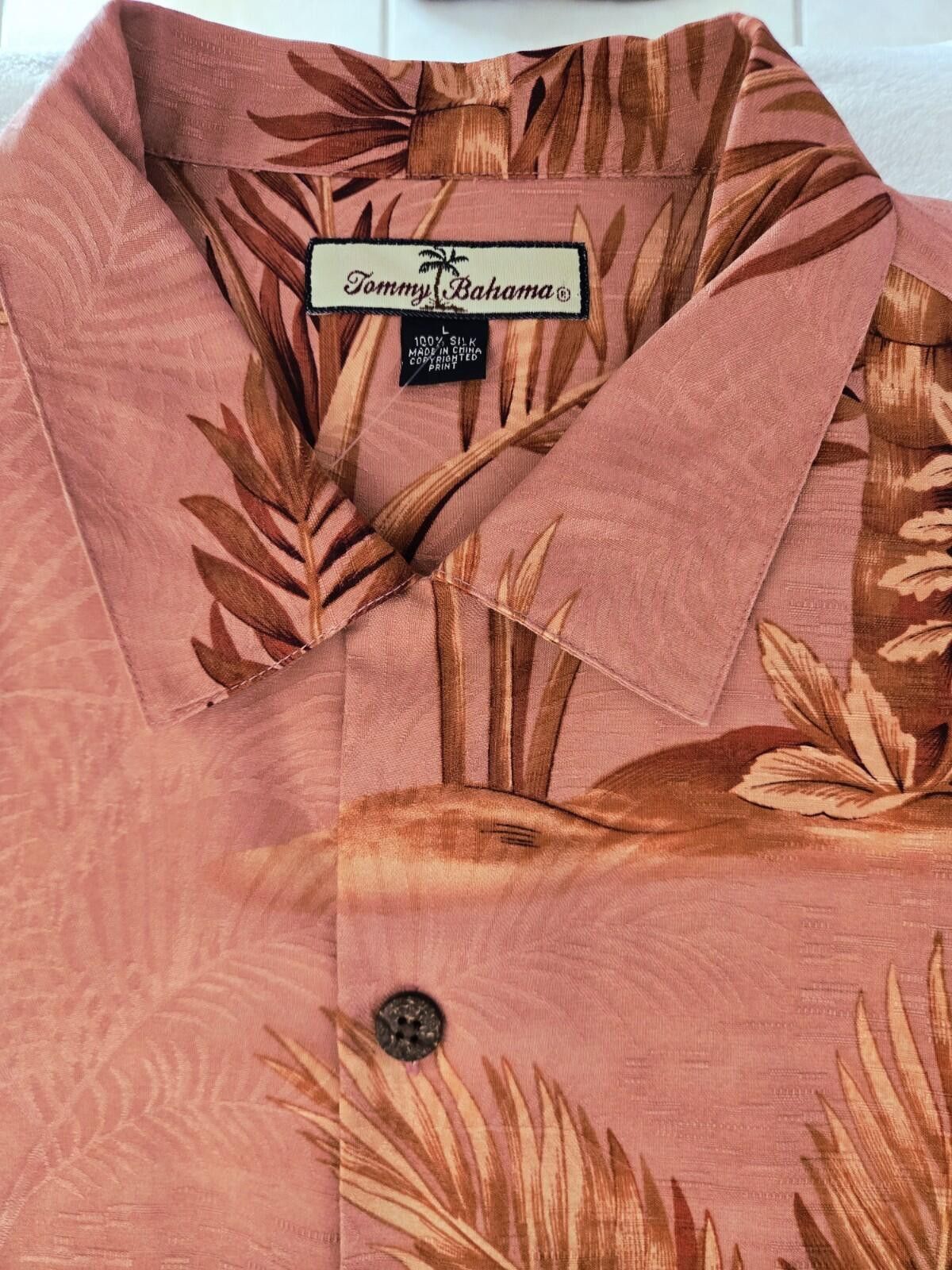 Tommy Bahama Tommy Bahama Hawaiian Shirt Mens L 100% Silk Floral Aloha Size US L / EU 52-54 / 3 - 3 Thumbnail