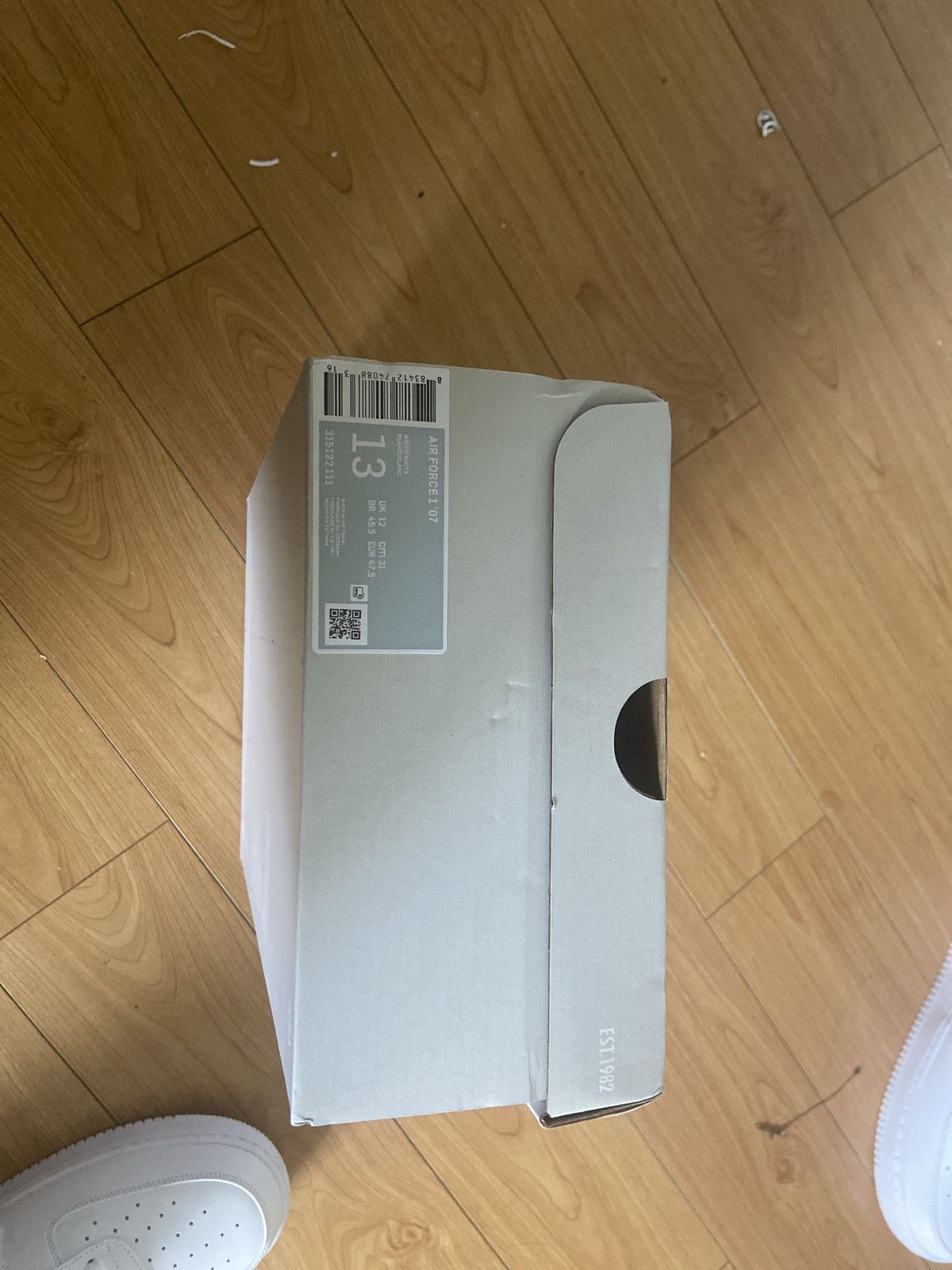 Nike ALL WHITE 07 AIRFORCES Size US 13 / EU 46 - 6 Thumbnail