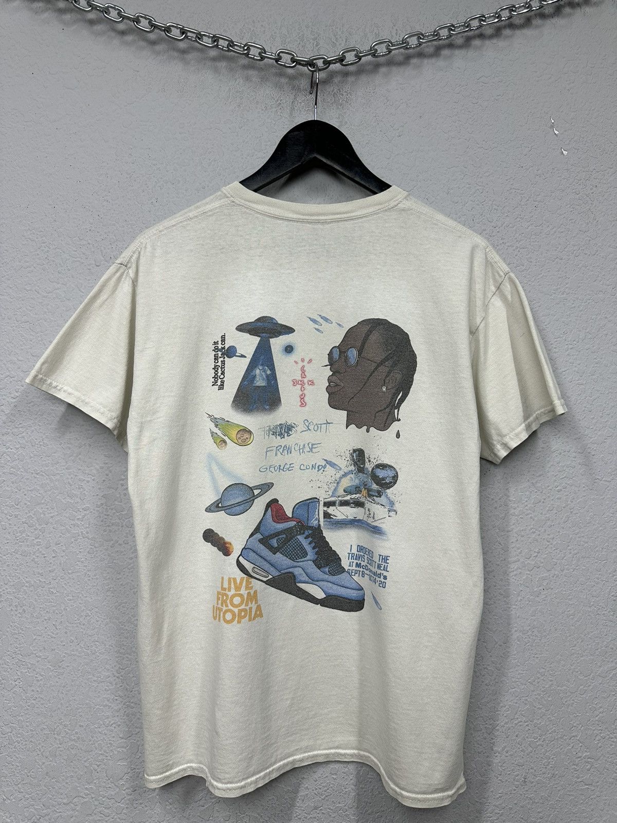 Travis Scott Vintage T-shirt Distressed Faded Y2k Japanese Rock Kanye Size US M / EU 48-50 / 2 - 7 Thumbnail
