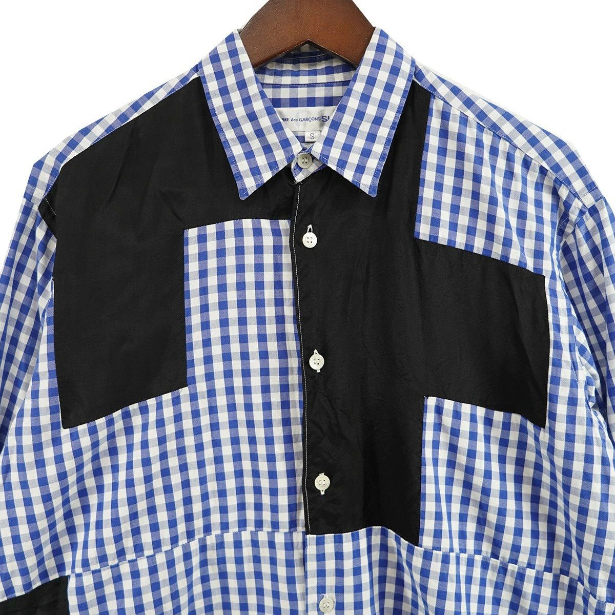 Comme des Garcons SHIRT Shirt Patchwork Gingham Check Long Sleeve Size US S / EU 44-46 / 1 - 2 Thumbnail