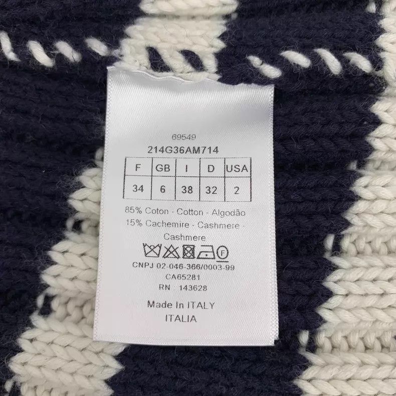 Dior Dior Color-matched striped cotton mixed cashmere knitted c Size XXS / US 00 / IT 34 - 6 Thumbnail