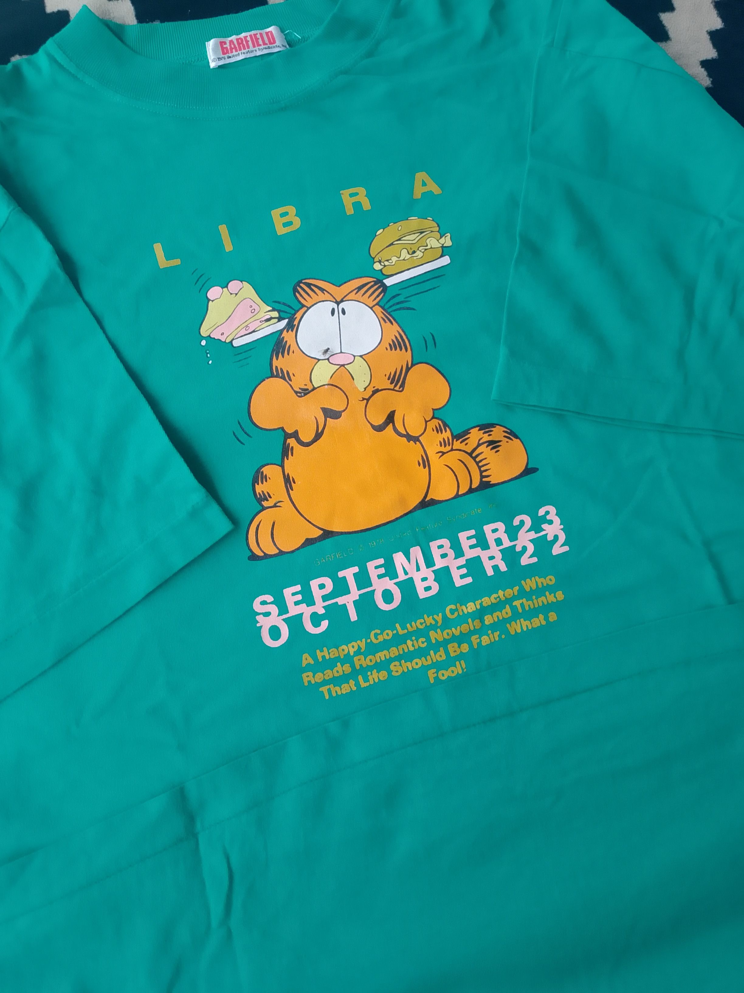 Cartoon Network Vintage Garfield Libra Zodiac Edition Cartoon T-shirt Size US M / EU 48-50 / 2 - 8 Thumbnail