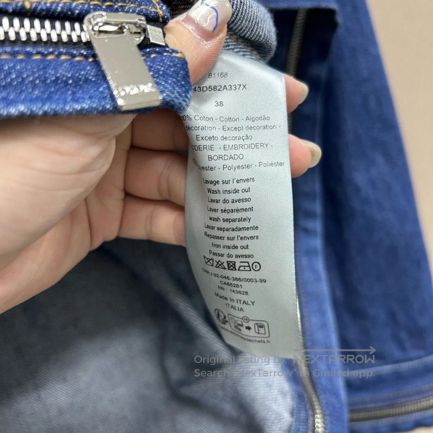 Dior dior denim shirt with removable zip logo. Size US M / EU 48-50 / 2 - 4 Thumbnail
