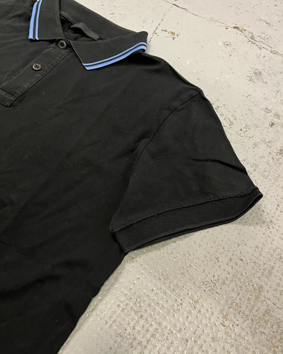 Prada SS2018 Prada Blue Contrast Trim Black Polo Size S / US 4 / IT 40 - 6 Thumbnail