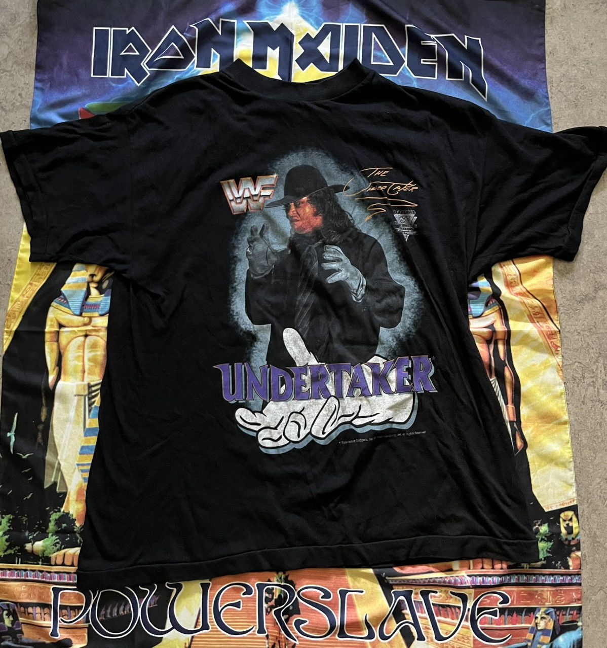 Vintage × WWE Vintage Undertaker Wrestling Shirt 90s Large Single Stitch Size US L / EU 52-54 / 3 - 1 Thumbnail