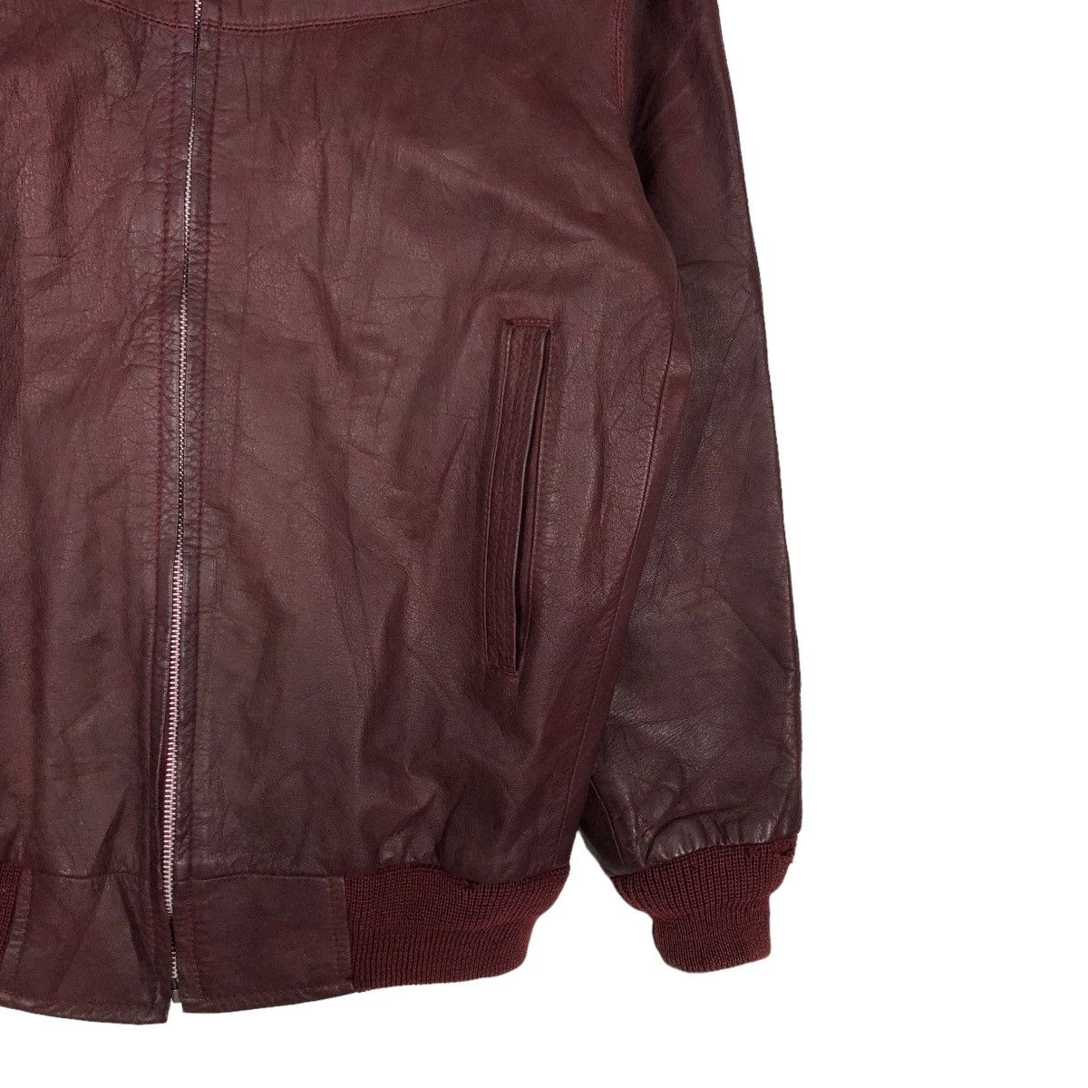 Japanese Brand 🔥Vintage Bomber Leather Jacket Turf Man Japan Issey Miyake Size US L / EU 52-54 / 3 - 5 Thumbnail