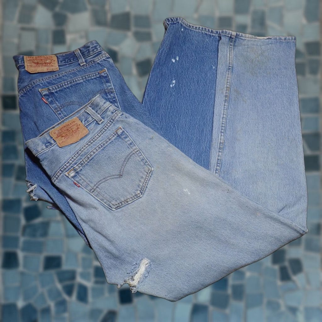 Levi's VINTAGE Levi's 501 Jeans Men Adults Medium Blue 80s 90s Distressed Button Fly 35x32.5 Size US 36 / EU 52 - 1 Thumbnail