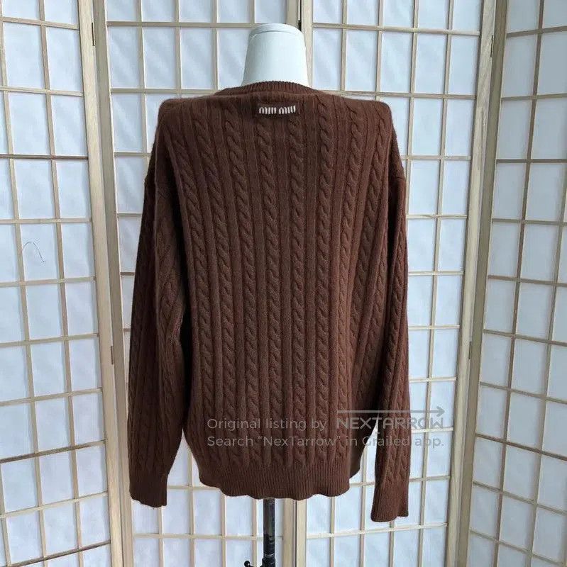 Miu Miu Miu Miu Brown Wool Pullover Sweater . Size M / US 6-8 / IT 42-44 - 2 Thumbnail