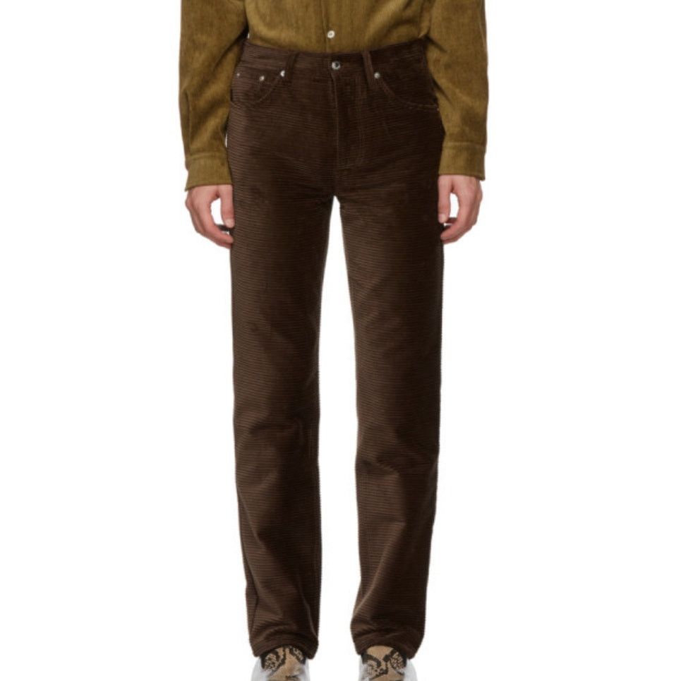 image of Sefr Séfr Mike Cotton-Corduroy Trousers In Brown, Men's (Size 36)