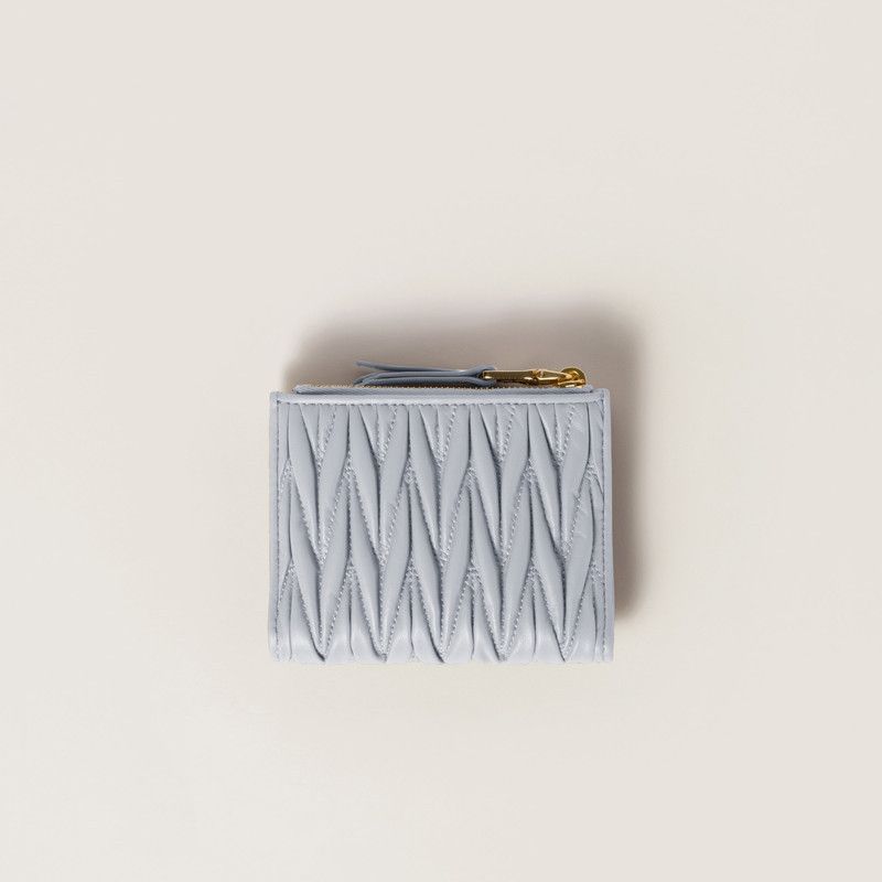 Miu Miu o1B3y1r0426 Size: OS / Matelassé Nappa Leather Small Wallet Size ONE SIZE - 3 Thumbnail