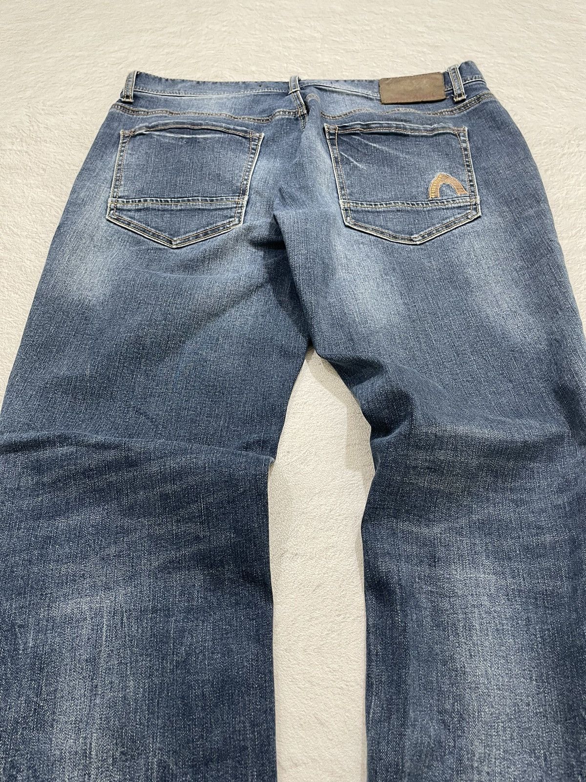 Japanese Brand 2000s Buckaro Washed Blue Denim Size US 34 / EU 50 - 9 Thumbnail